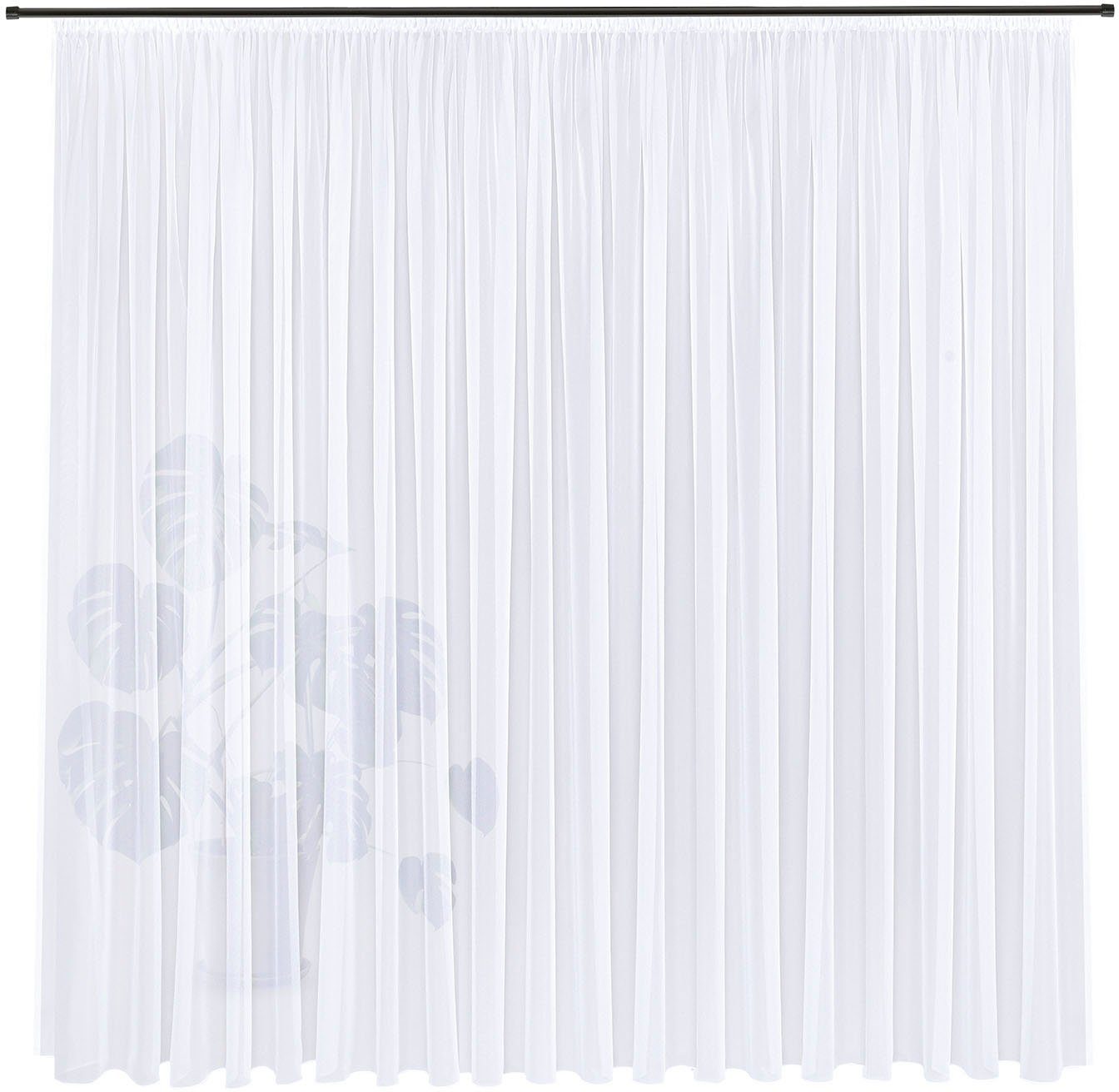 Gerster Gardine Laura (1 St), Smokband, transparent, Voile, Elegante Voile Grundware