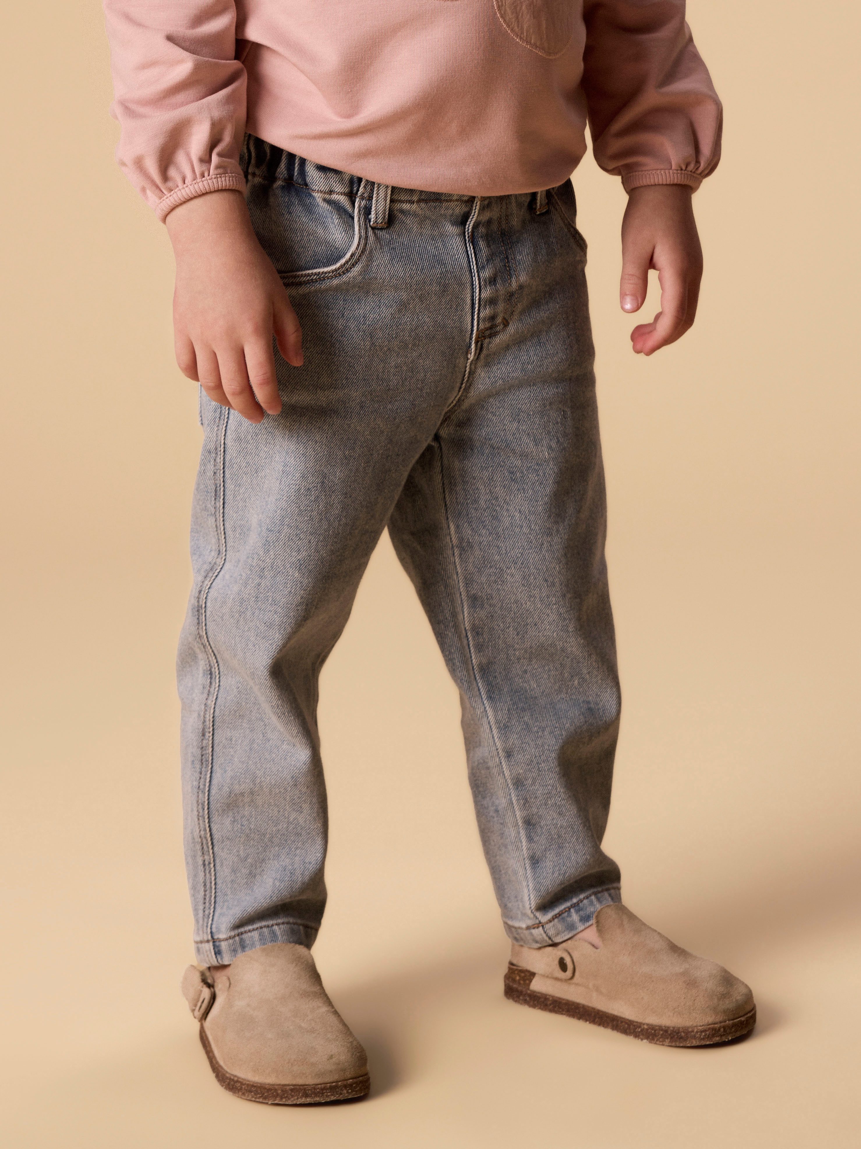 Lil' Atelier Loose-fit-Jeans NMNDARLEE LOOSE JEANS 4410-SE LIL NOOS Baumwollmischung, starke Abnutzungserscheinungen