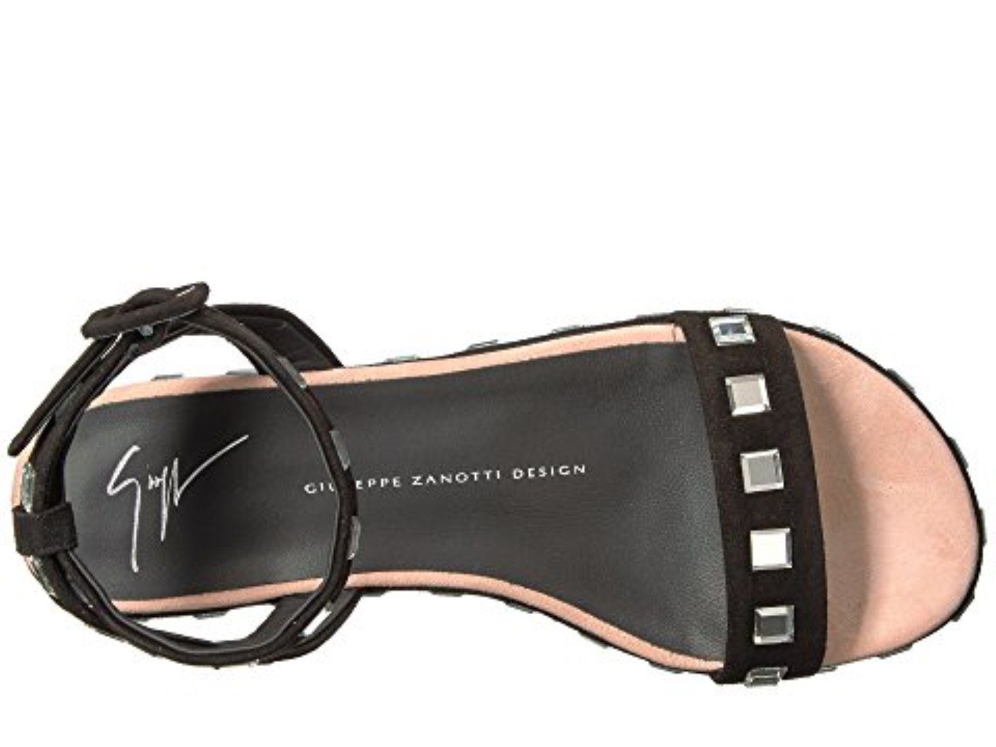 GIUSEPPE ZANOTTI DESIGN Sandalen Sandaletten Plateau schwarz Glitzer Designer Plateausandale