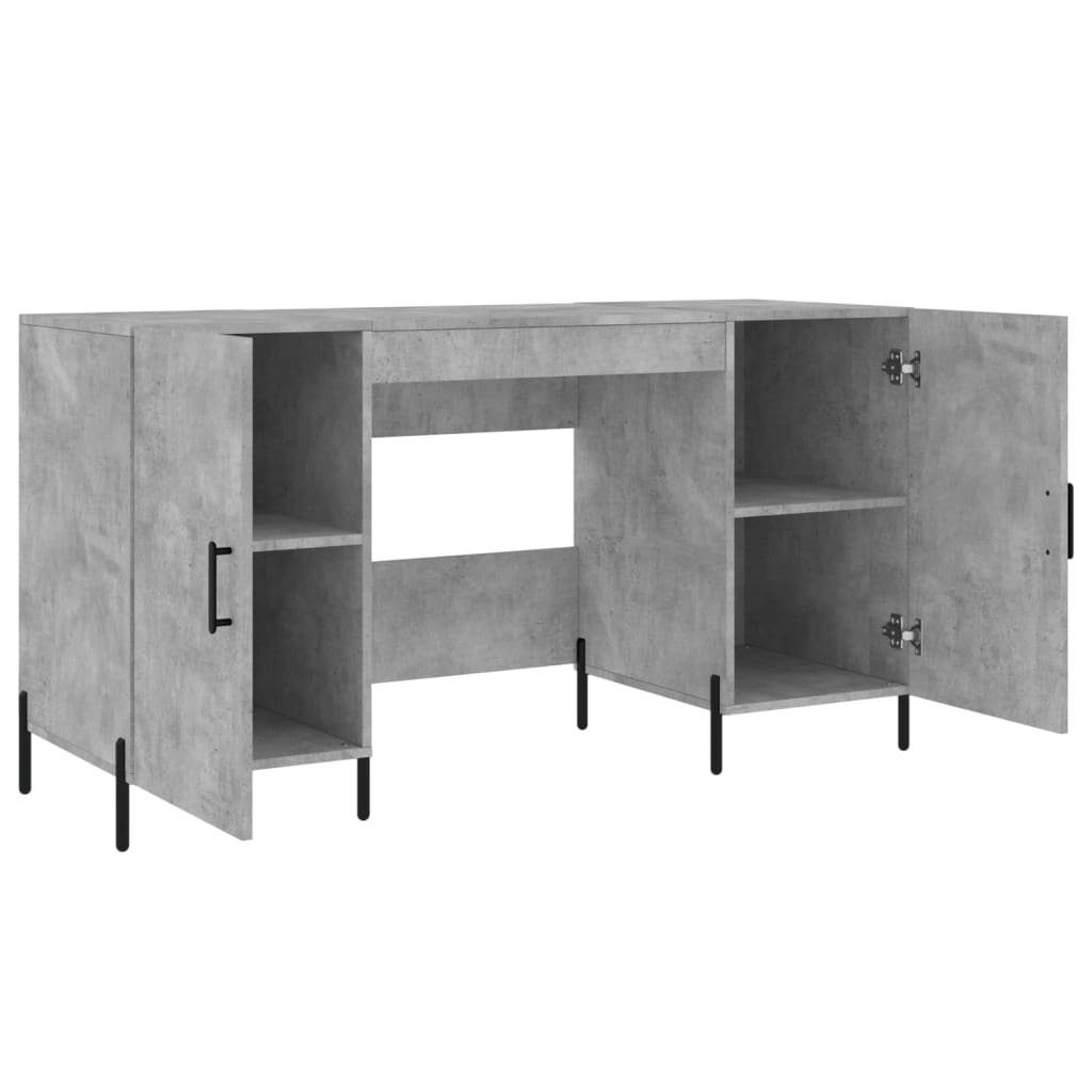 Holzwerkstoff furnicato Schreibtisch 140x50x75 Betongrau cm