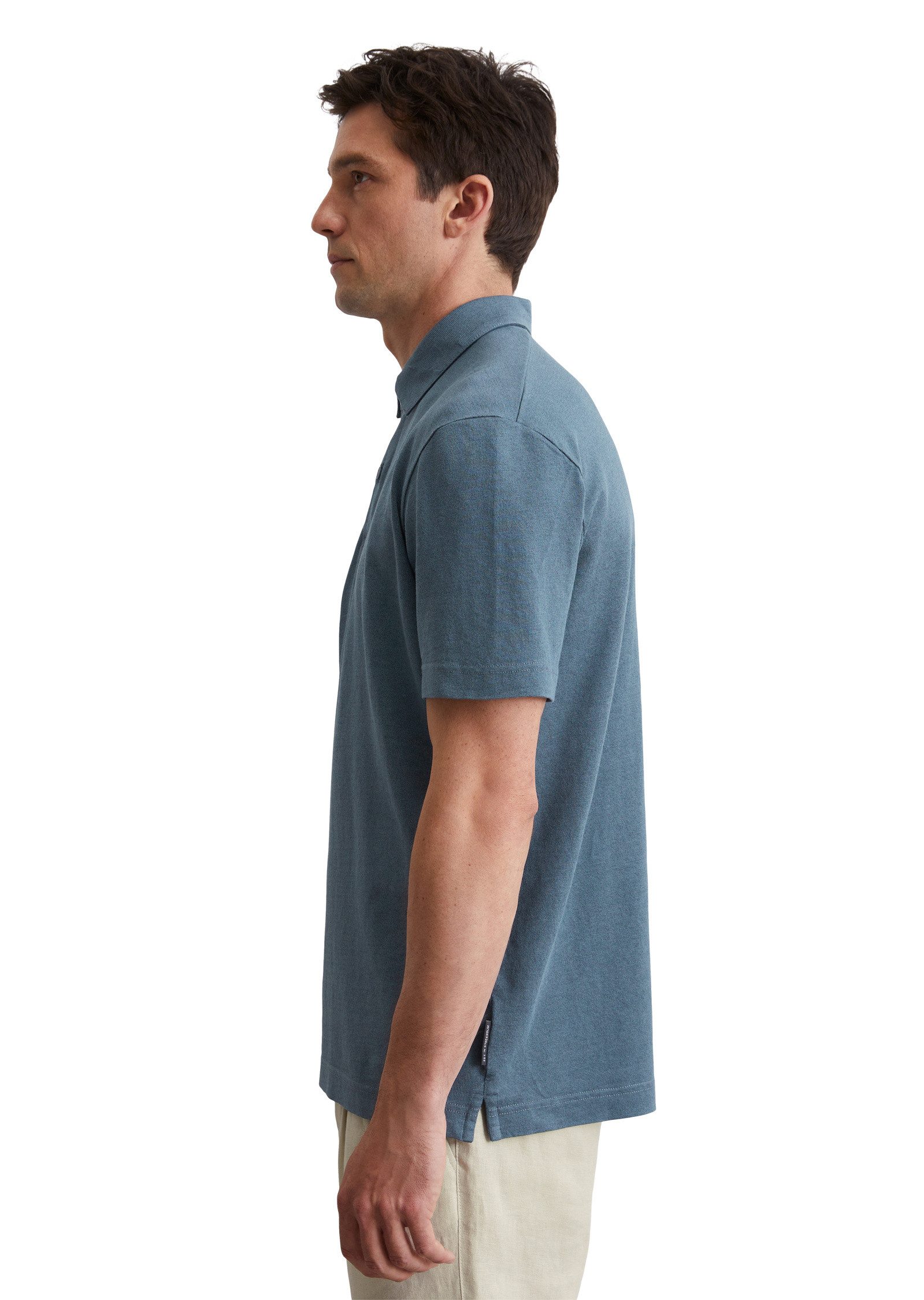 Marc O'Polo Poloshirt aus hochwertigem Leinen-Mix günstig online kaufen