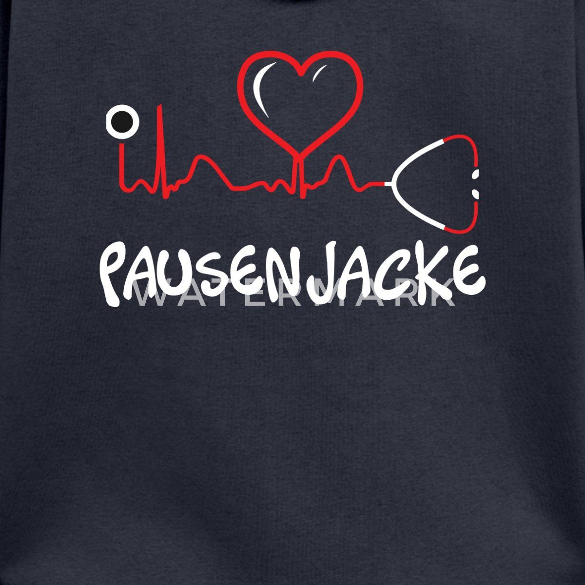 Spreadshirt Hoodie Pausenjacke Herzschlag Krankenschwester Krankenhaus günstig online kaufen