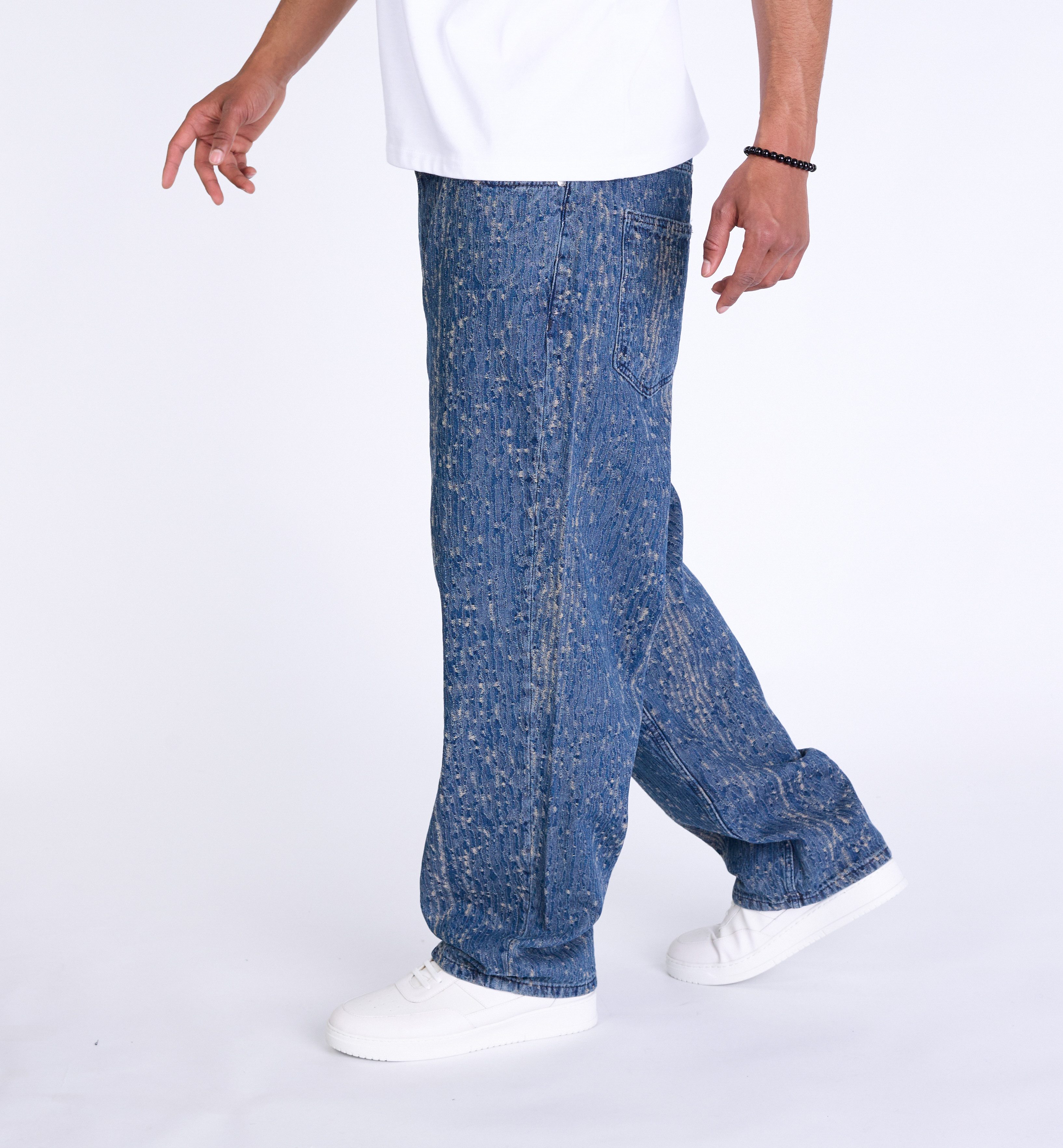 Denim Distriqt Loose-fit-Jeans Ausgefallene Baggy Herren günstig online kaufen