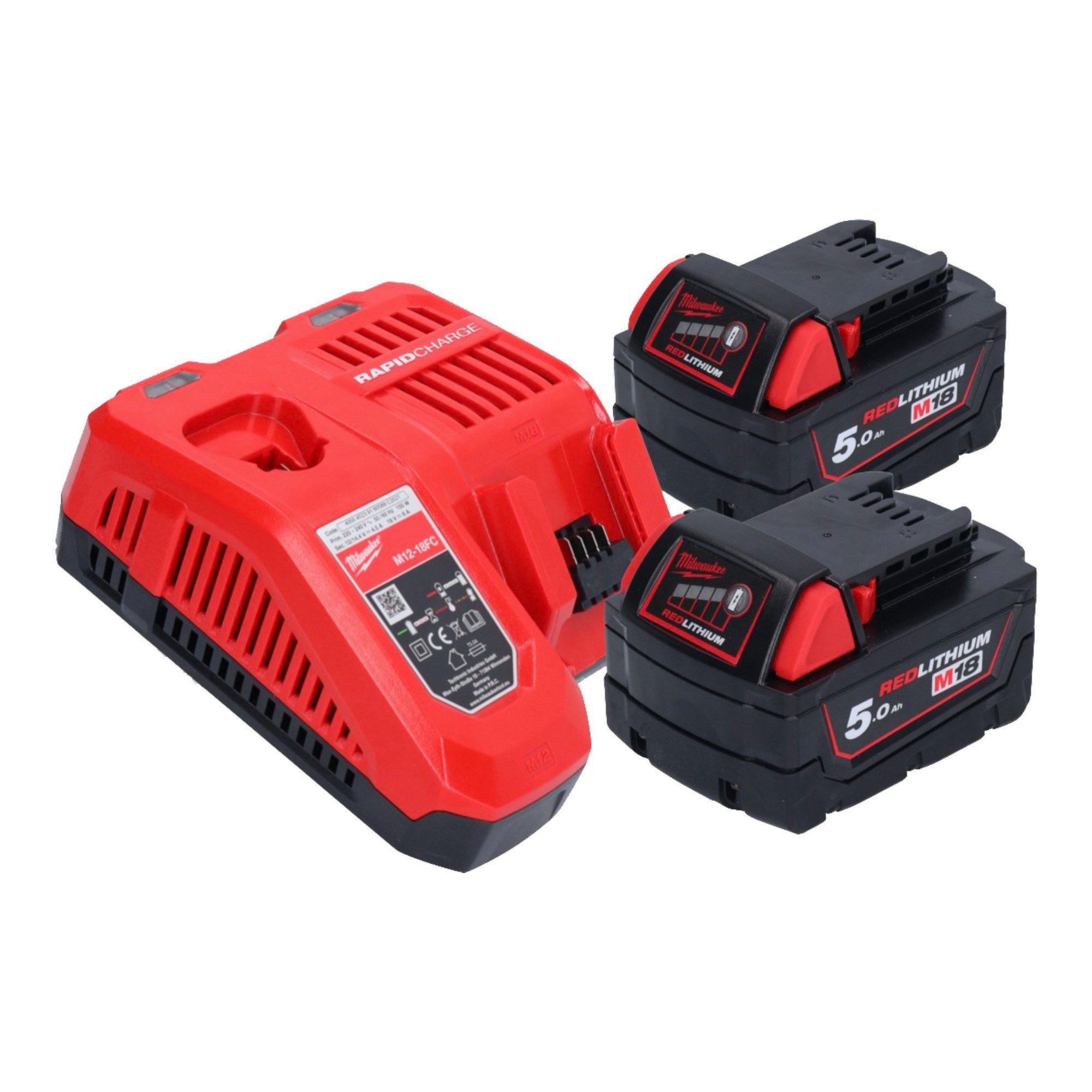 Milwaukee Werkstattpresse M18 GG-502 Akku Fettpresse 18 V 690 bar + 2x Akku 5,0 Ah + Ladegerät