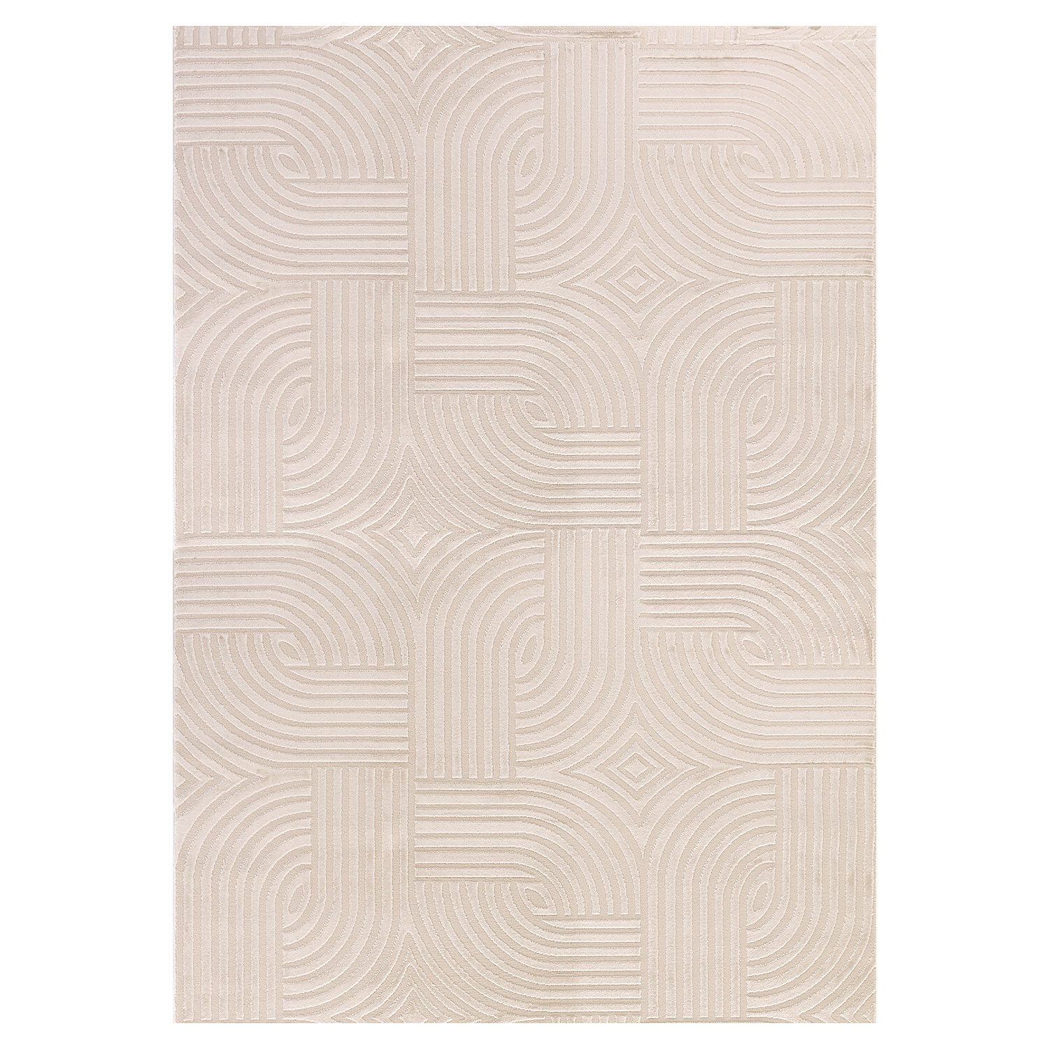 KADIMA DESIGN Teppich ILLER Wohnzimmer Schlafzimmer Waschbar Wohnzimmerteppich Esszimmer, Läufer, Höhe: 14 mm, Beige, 80x150 cm, Strapazierfähig Fußbodenheizung – Bild 2 von 5