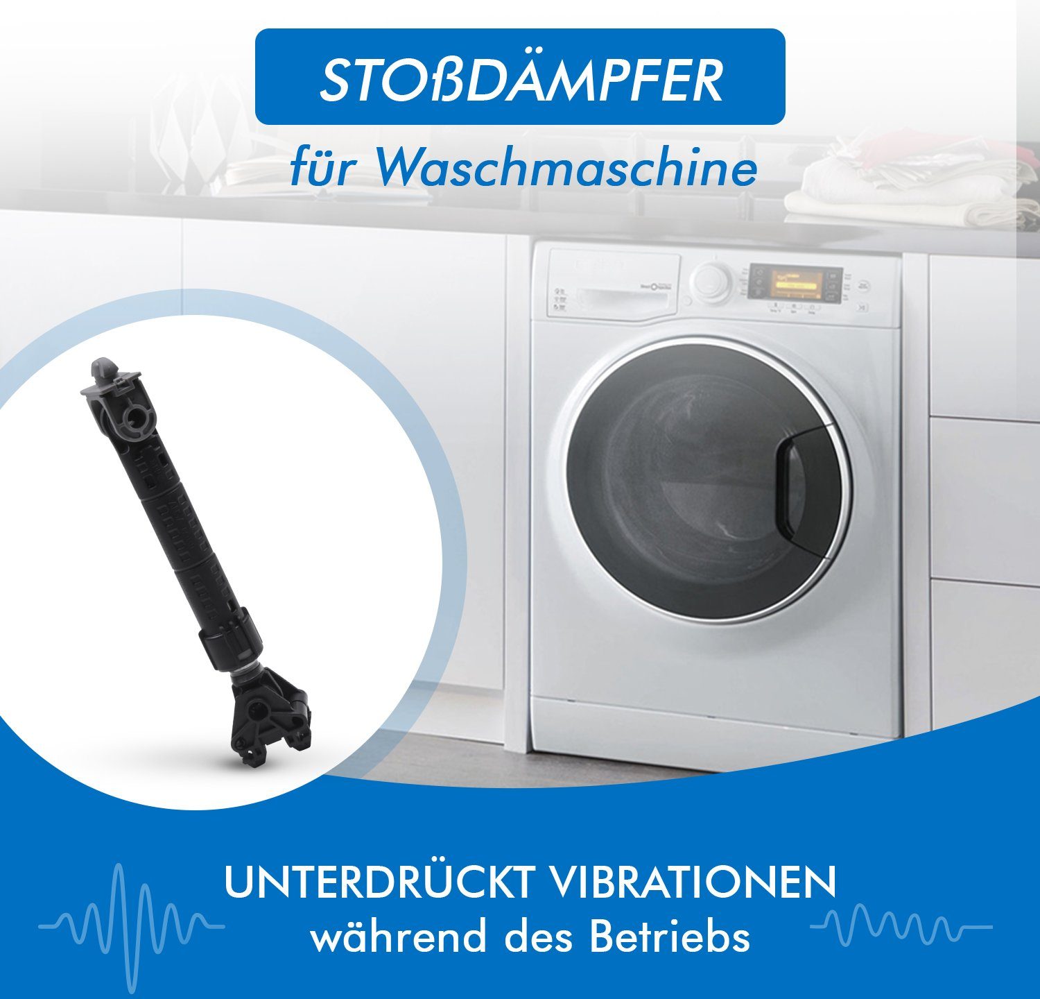 VIOKS Dämpfer Stoßdämpfer Ersatz für Bauknecht 481246648088, Suspa 120N für Waschmaschine