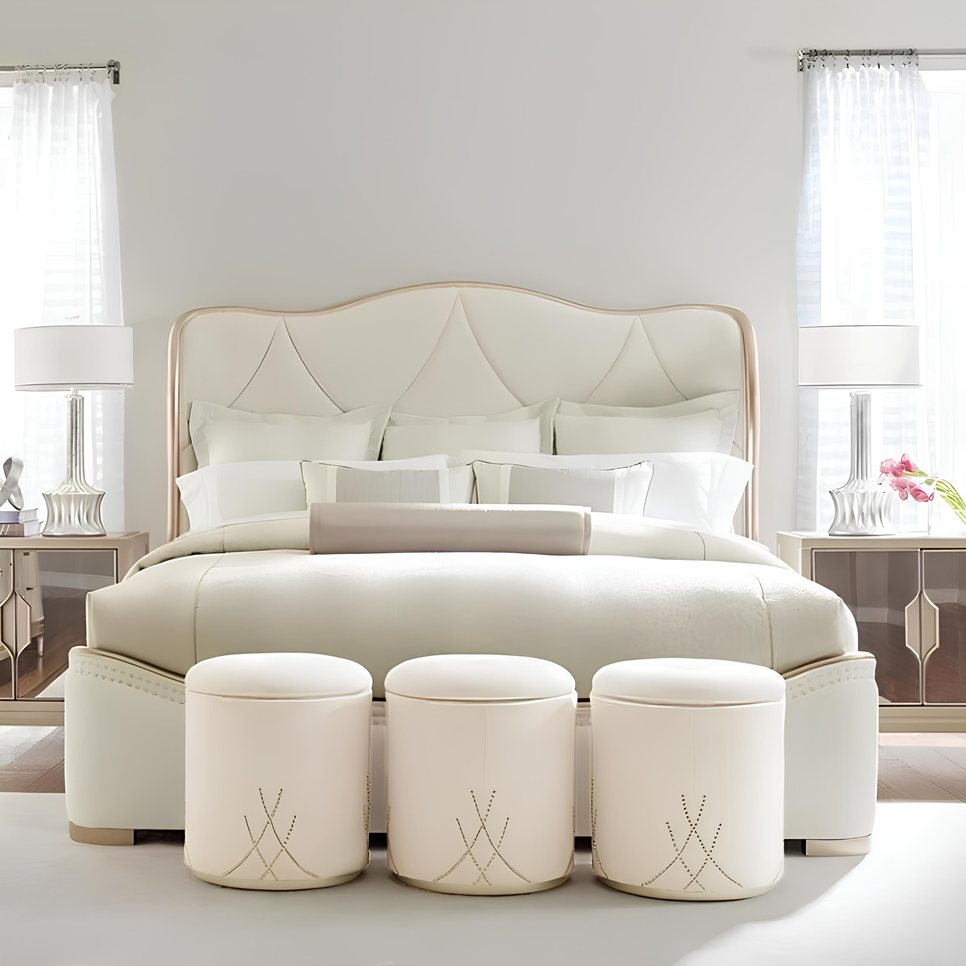 Xlmoebel Polsterbett Traditionelles Doppelbett aus echtem Holz im Landhausstil (Bett, 1-tlg., Bett), Hergestellt in Europa