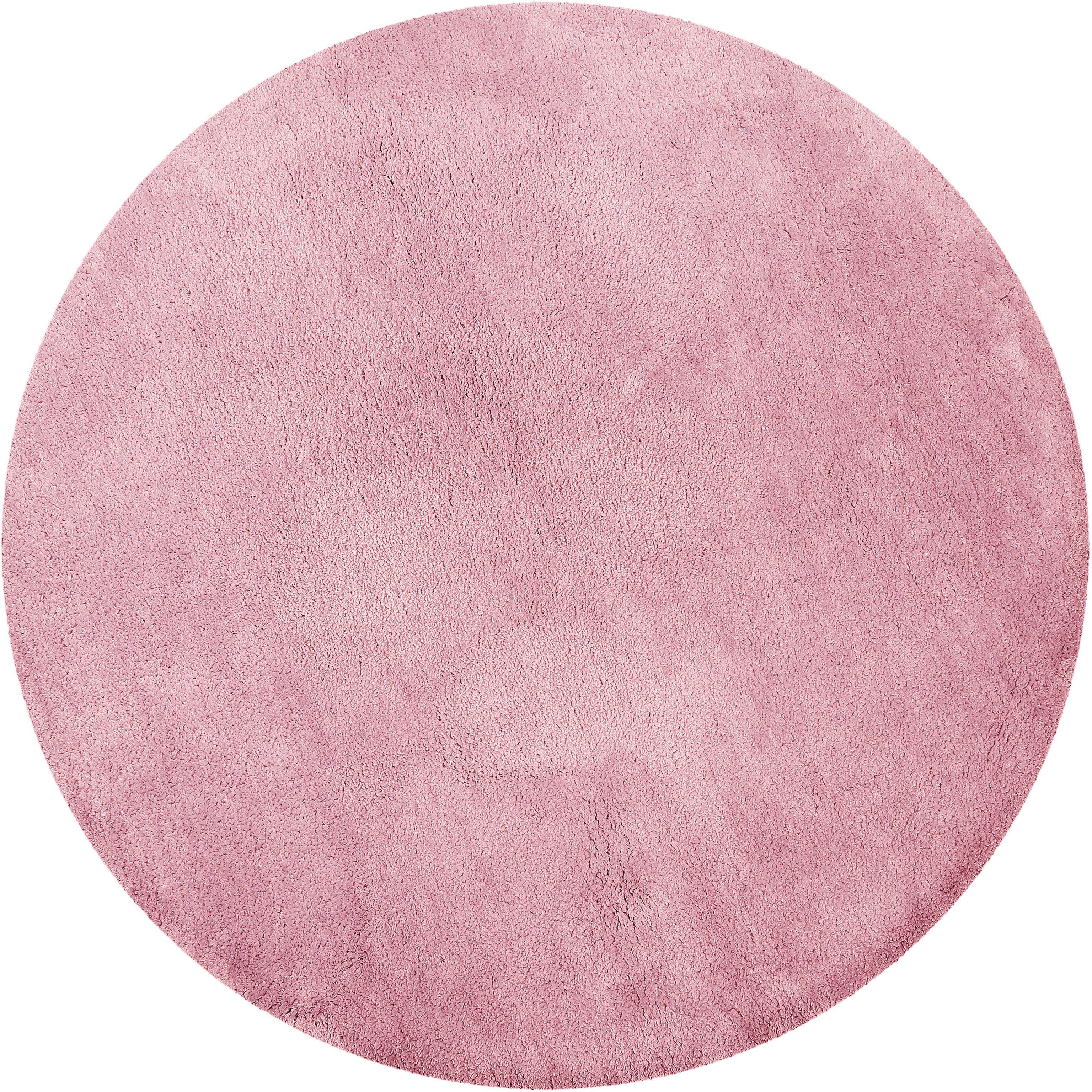 Wecon home Basics Badematte Joris, Höhe 20 mm, rutschhemmend beschichtet, strapazierfähig, Polyester, rund, waschbar, viele Größen, Badezimmerteppich, uni