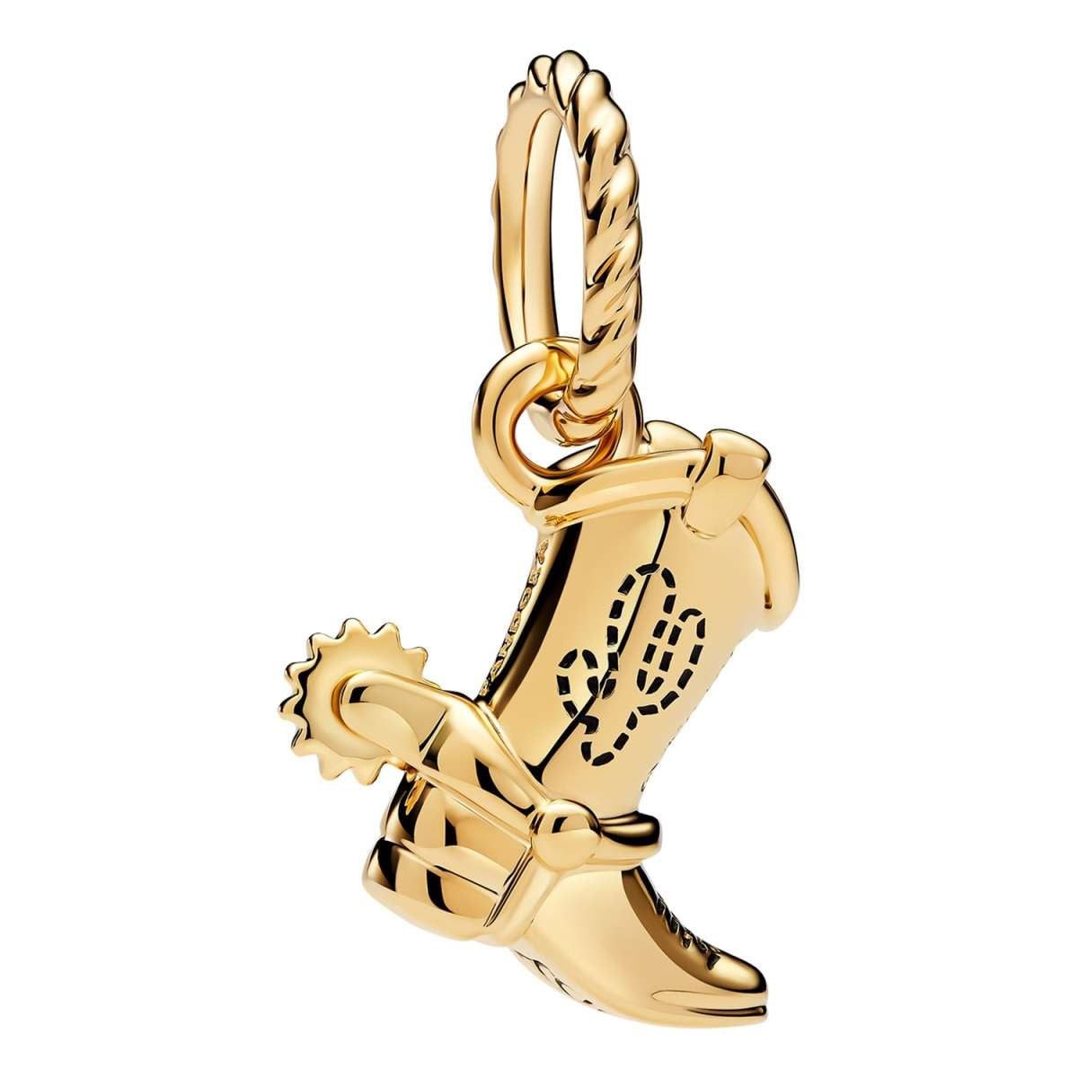 Pandora Kettenanhänger 764606C01, Anhänger Goldfarben Disney Pixar Toy Story Cowboystiefel