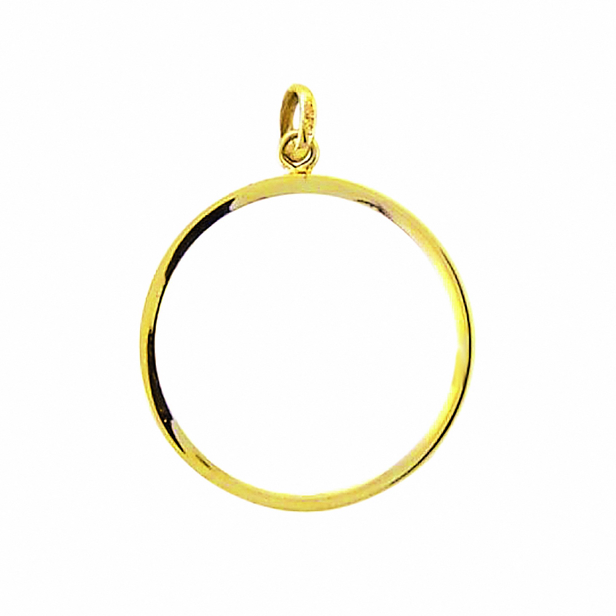 Kettenanhänger 585 Gold Münzfassung