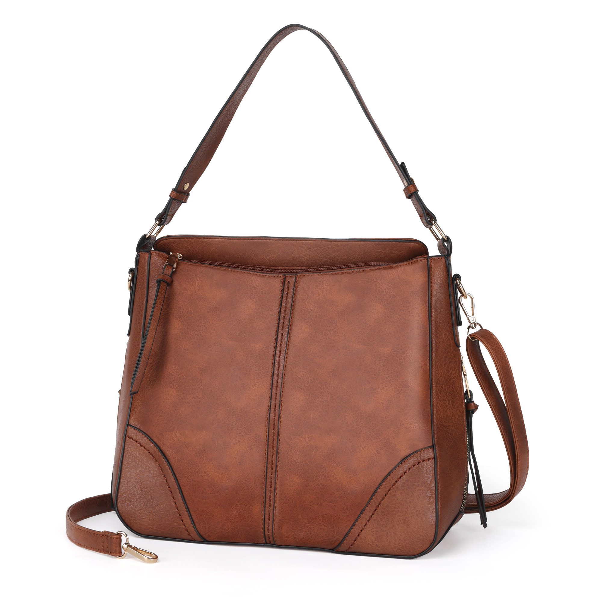 TAN.TOMI Schultertasche Designer Damen Hobo Taschen Handtaschen mit Vielen Fächern, Mit Handschlaufe und Schultergurt (verstellbarer Schultergurt)
