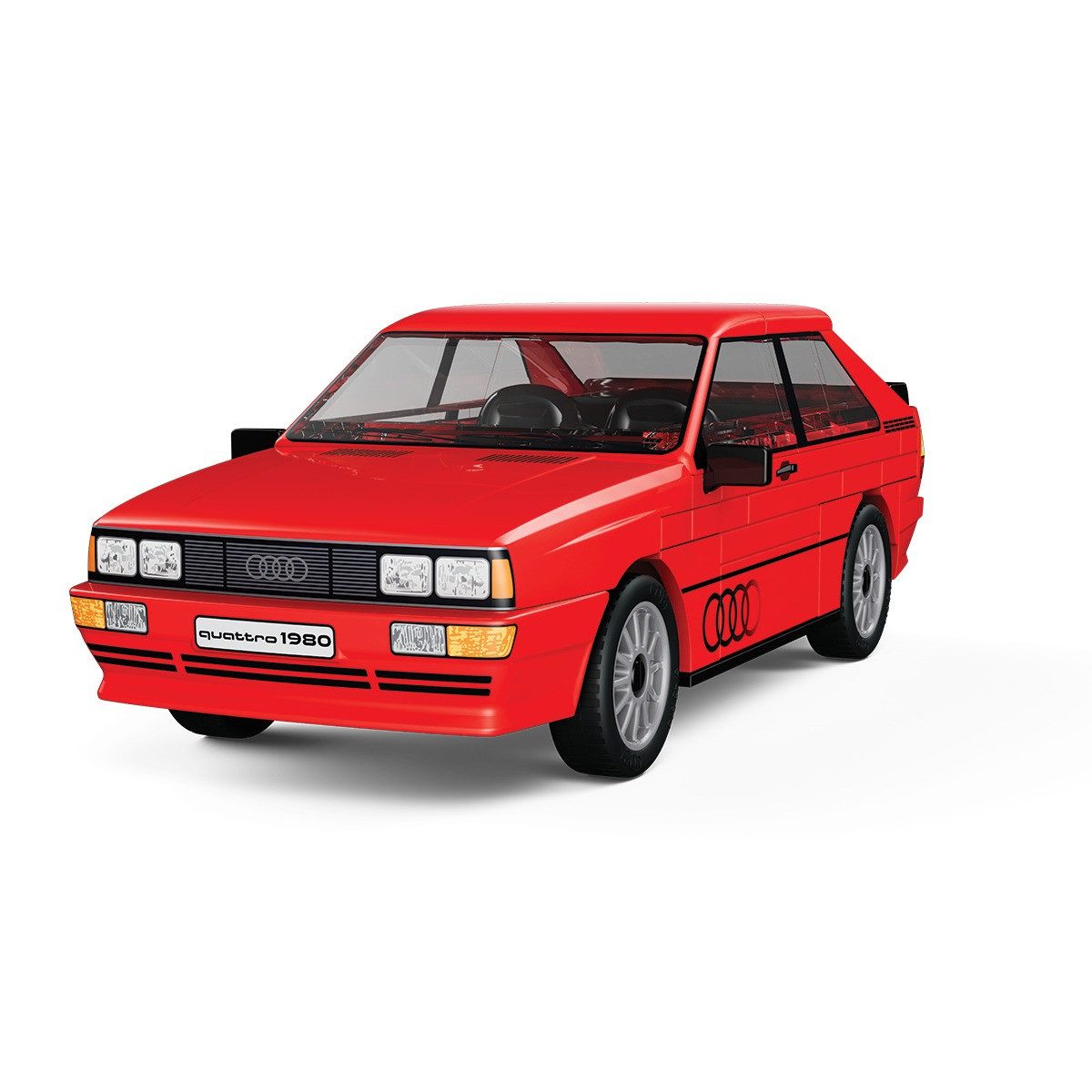 COBI Weihnachtsbaumkugel Bausatz Audi Quattro 1980 rot 1:35 – Bild 2 von 4