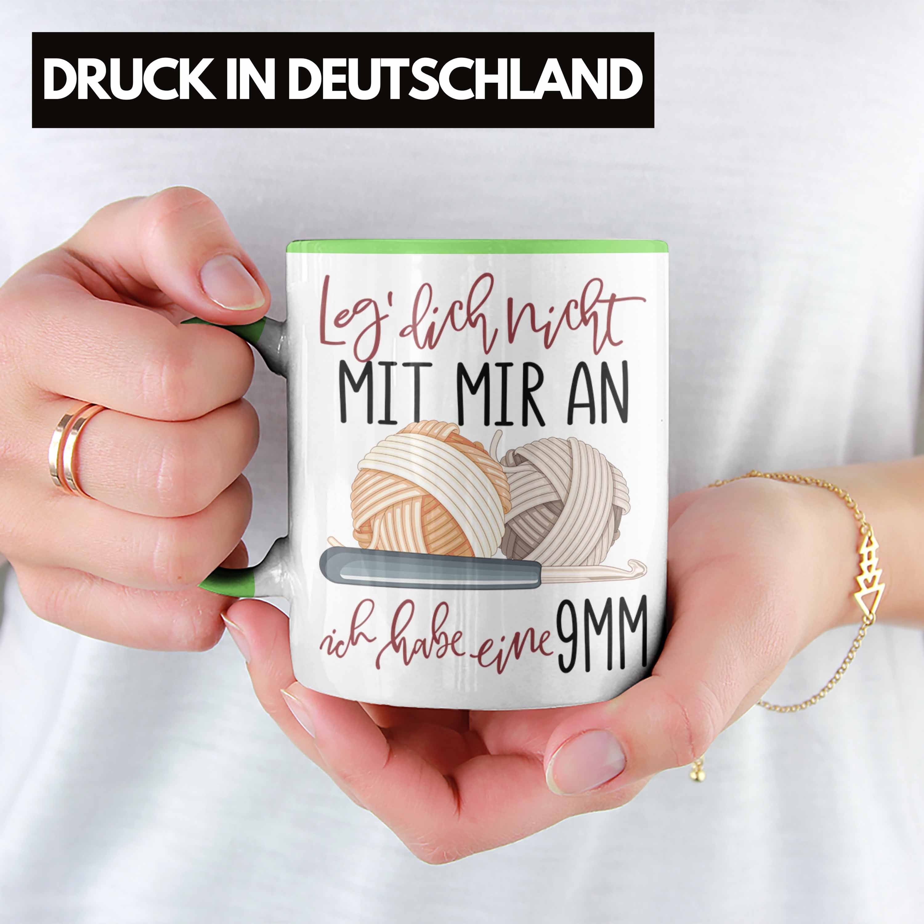 Trendation Tasse Stricken Tasse Geschenk Grün Ich Ein Mir Häckeln Mit Nicht an Leg Habe Dich