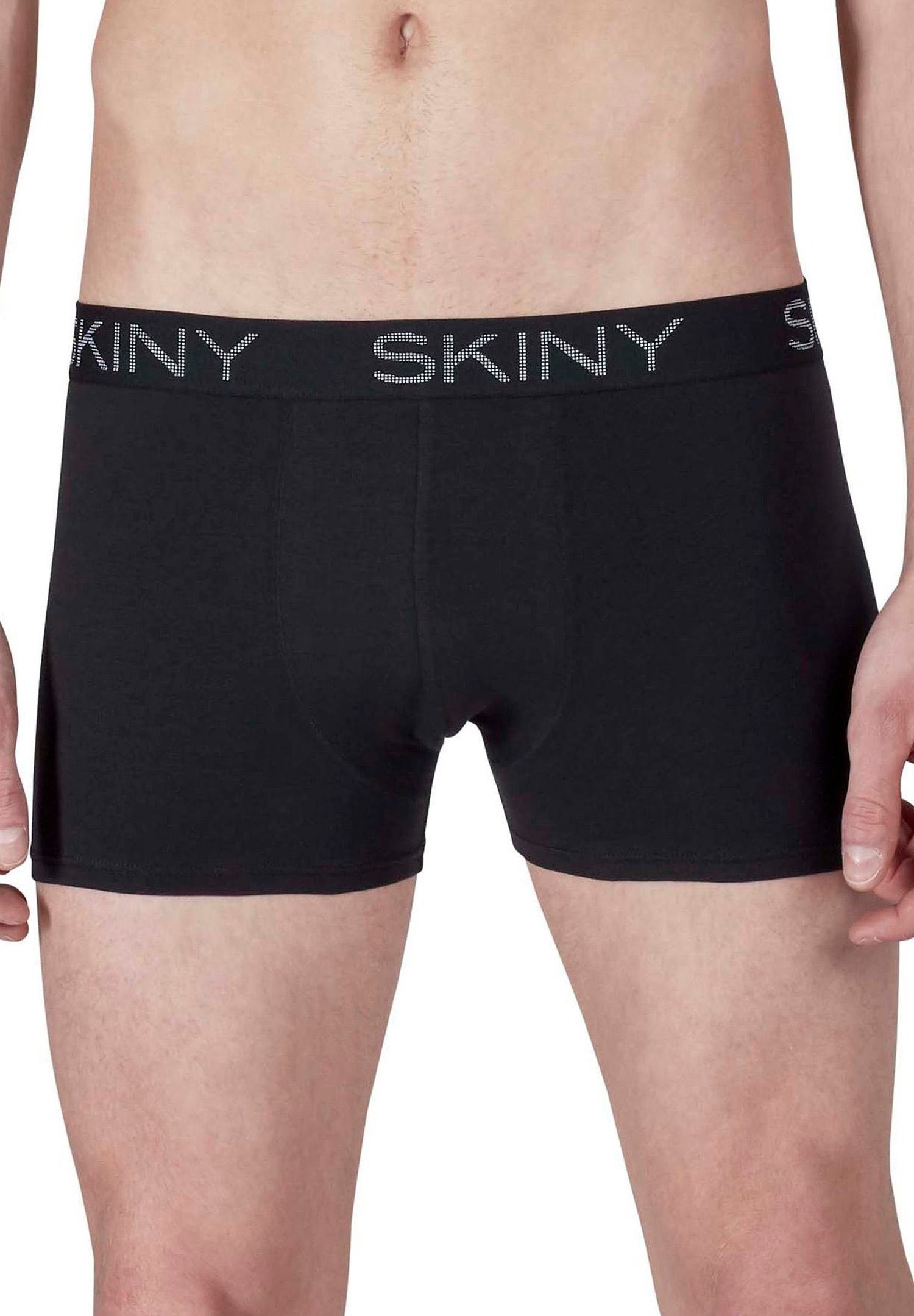Skiny Retro Pants Herren Baumwoll-Qualität Boxershorts (2-St) Doppelpack weiche