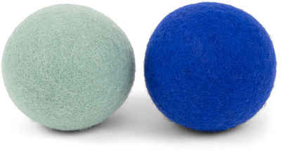 myfelt Tierball Filz Ball Set, reiner Schurwolle, Zweifarbiges Hundeball Set (2-tlg) 7 cm, handgefertigt, Unterstützt die Zahnpflege