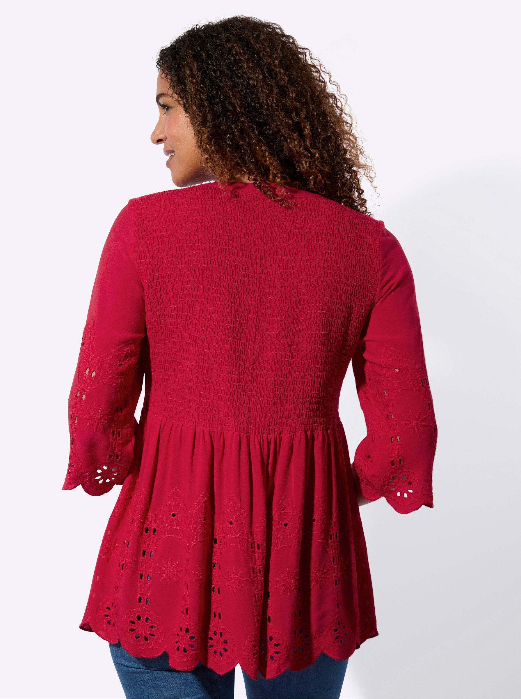 Witt Klassische Bluse Spitzen-Bluse 3/4-Arm