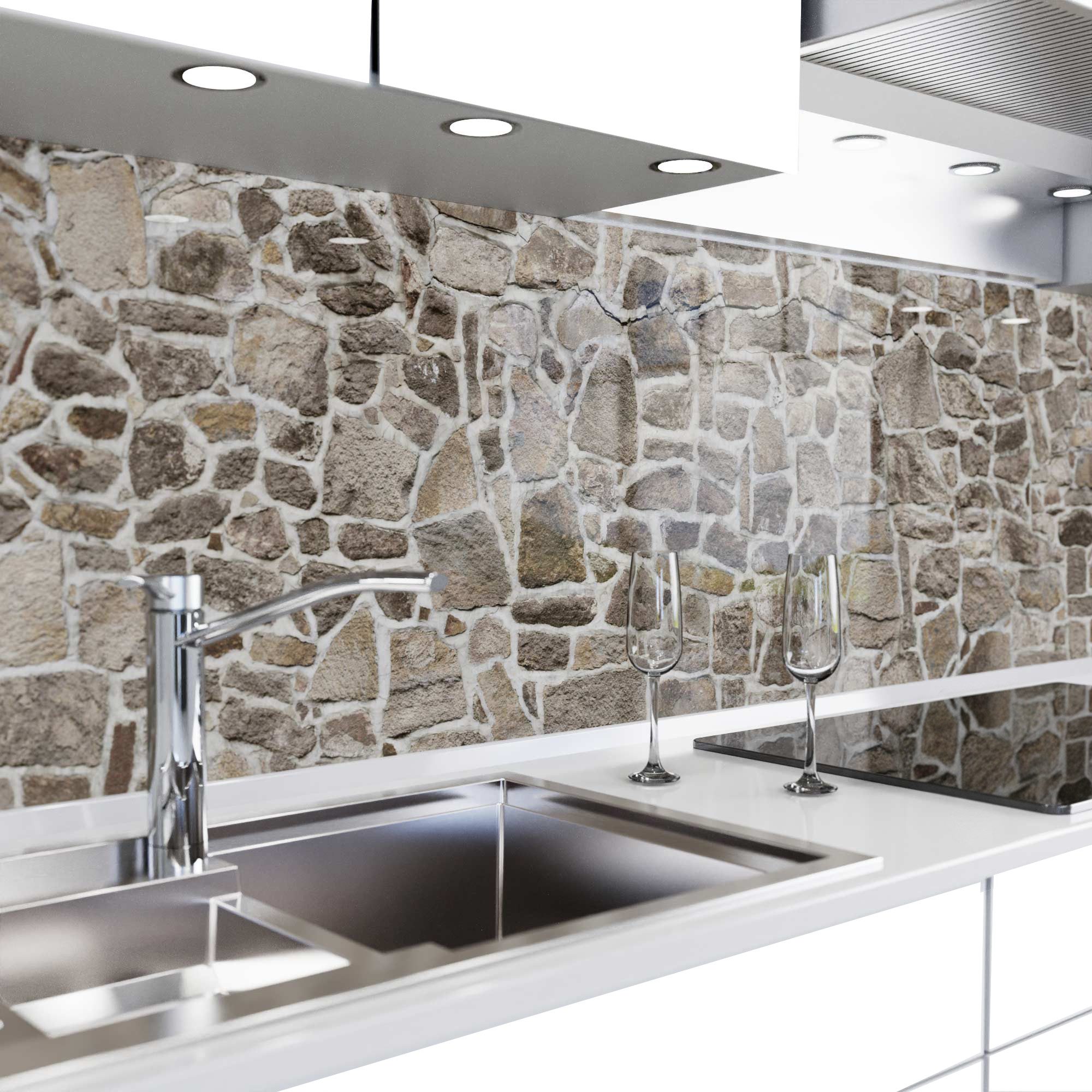 danario Küchenrückwand Folie selbstklebend - Matt - Spritzschutz Küche - ve günstig online kaufen