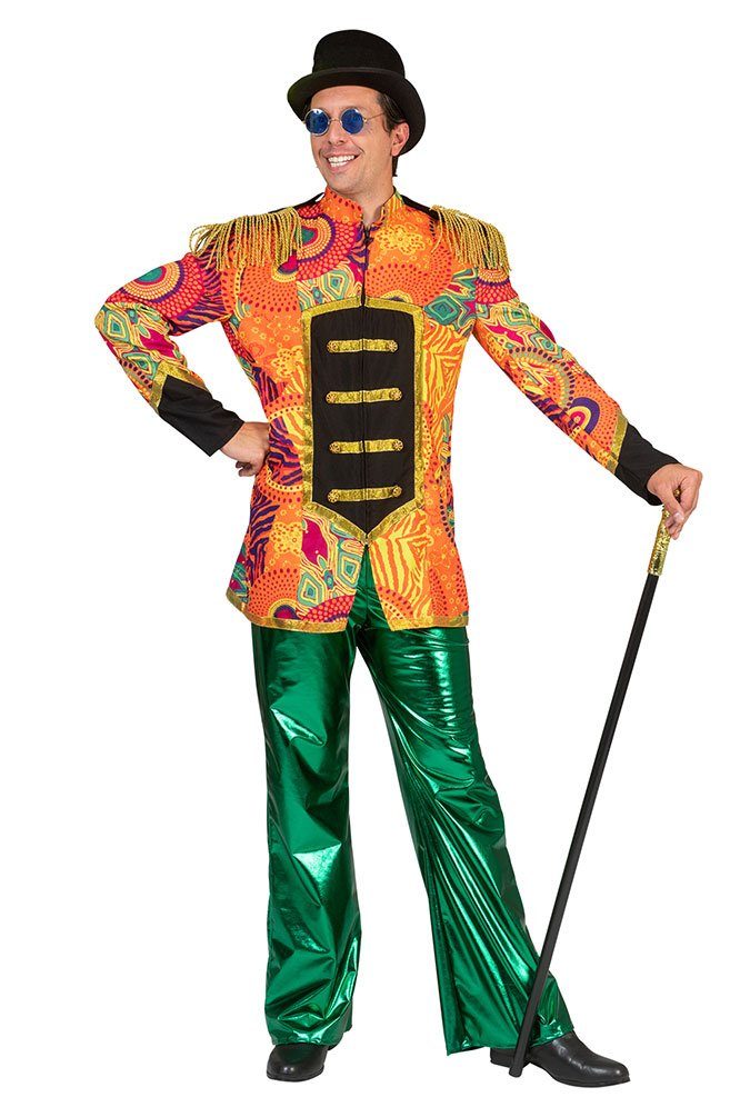 Karneval-Klamotten Kostüm Parade Frack bunt mit Schulterklappen Herren Part günstig online kaufen