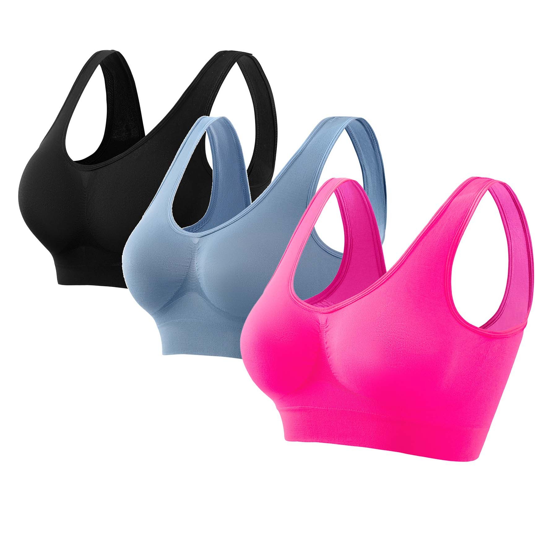 Bustier 3er Damen Seamless Sport BH mit Merfarben Wohlfühl-BH