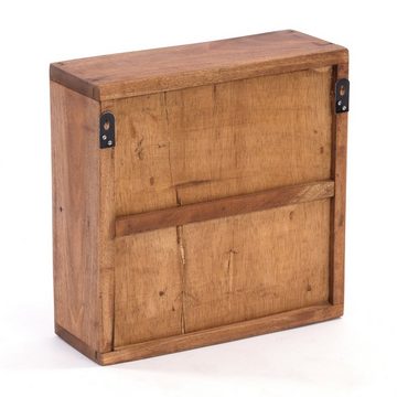 DESIGN DELIGHTS Wandregal MEDIZINSCHRANK "MEDIC", 35x35x13 cm, Mahagoni, Wandschrank, Farbe: