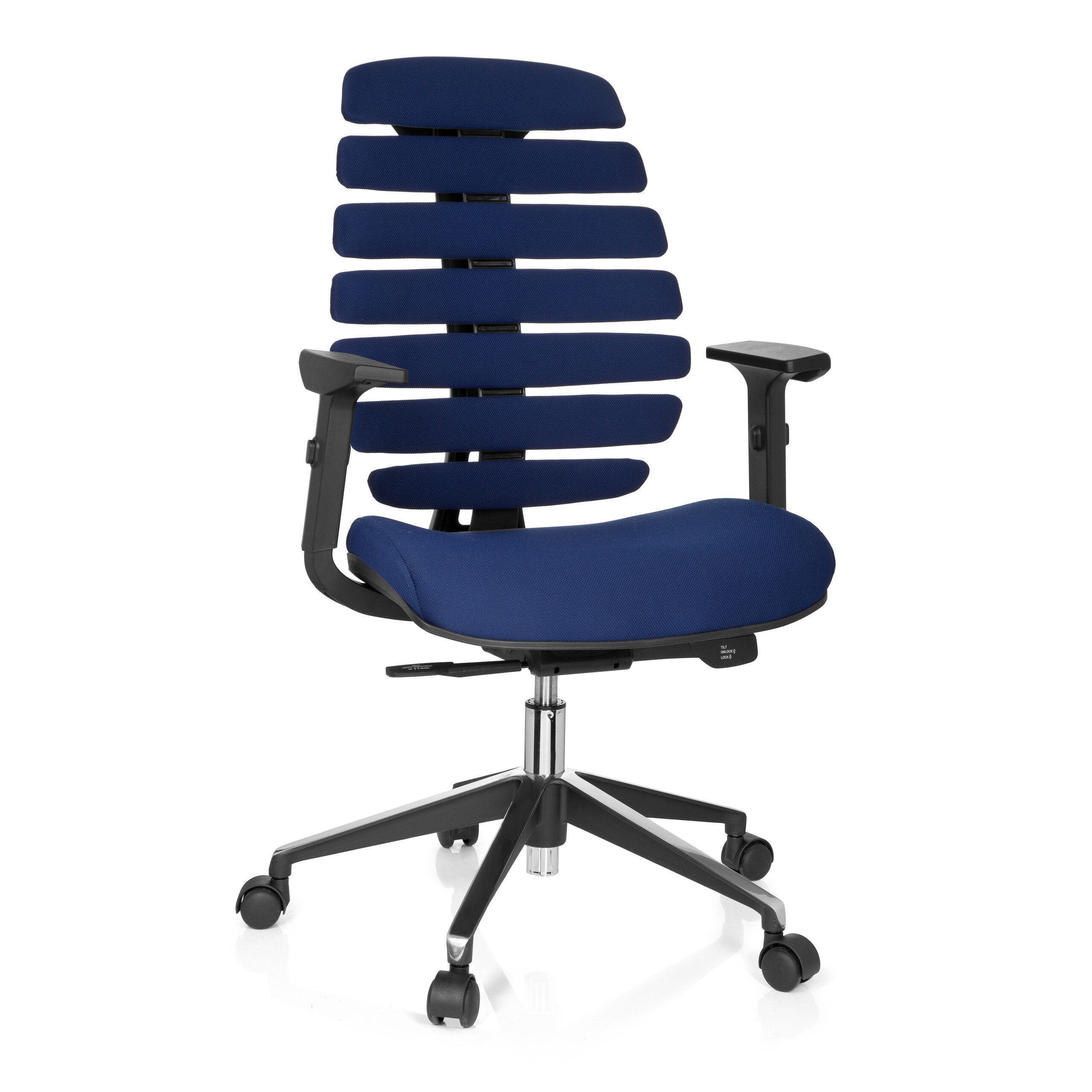 hjh OFFICE Drehstuhl Profi Bürostuhl ERGO LINE II Stoff mit Armlehnen (1 St), Ergonomischer Chefsessel, Schreibtischstuhl höhenverstellbar