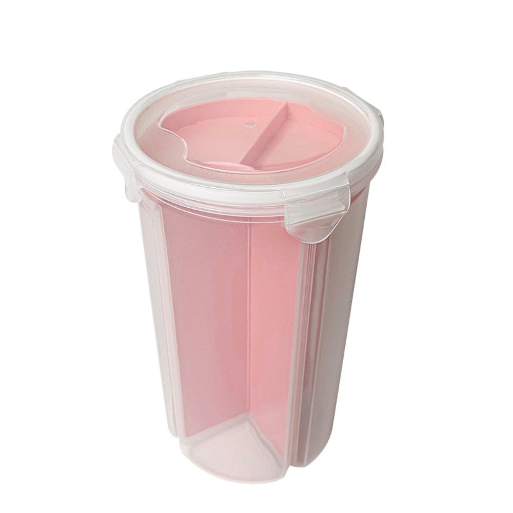 Creliv Vorratsdose luftdicht, freie Partitionen bis zu 4 Fächer, 2.3 Liter, PP, (1-tlg), jedes Fach verfügt eine eigene Öffnung