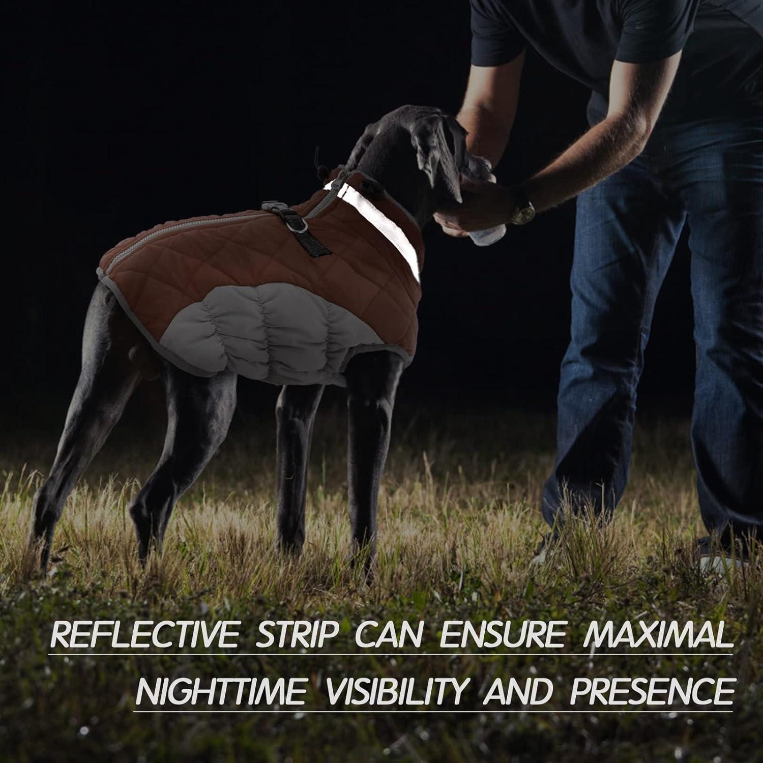 Kuoser Schutzkragen Wasserdichter Hundemantel Winterjacke für kleine mittlere große Hunde