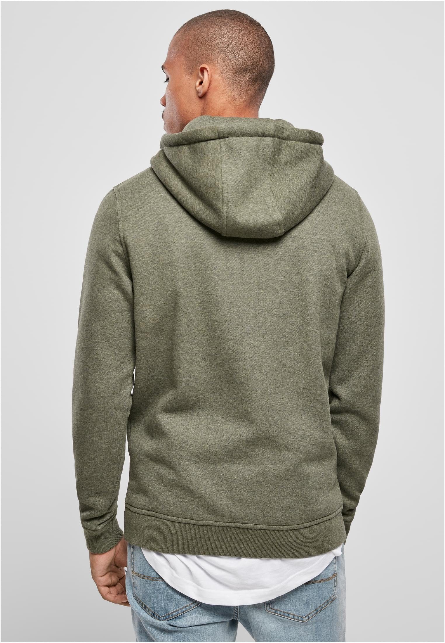 melange (1-tlg) darkgreen Hoody Sweater URBAN Herren Basic Melange CLASSICS