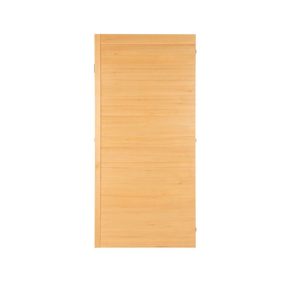 HOME DELUXE Infrarotkabine REDSUN DELUXE S, BxTxH: 90 x 80 x 190 cm, (Komplettset) 4 Vollspektrumstrahler, Hemlocktanne, für 1 Person l Infrarotsauna