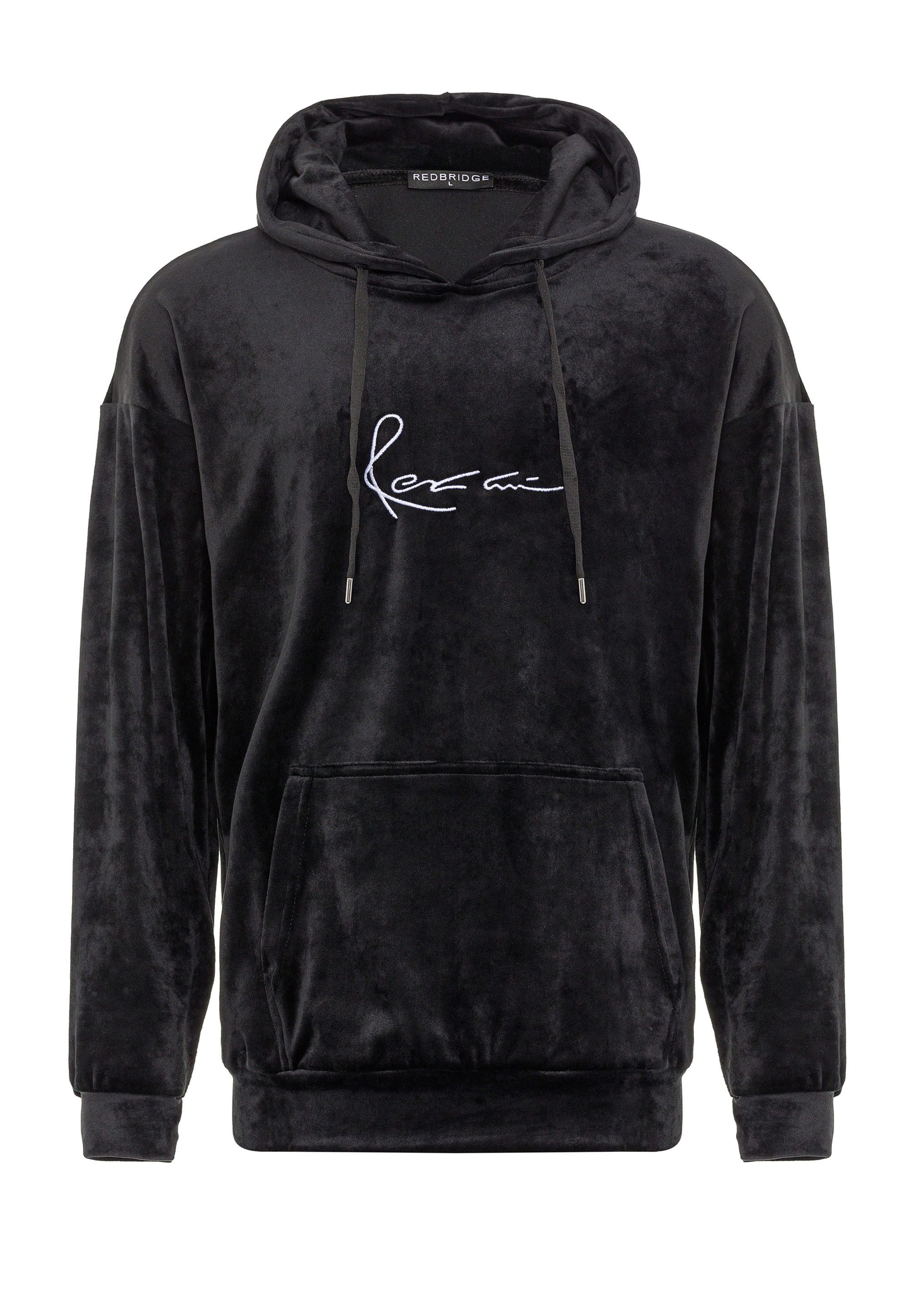 RedBridge Hoodie aus Samt Stylischer Kapuzenpullover mit edlem Glanz