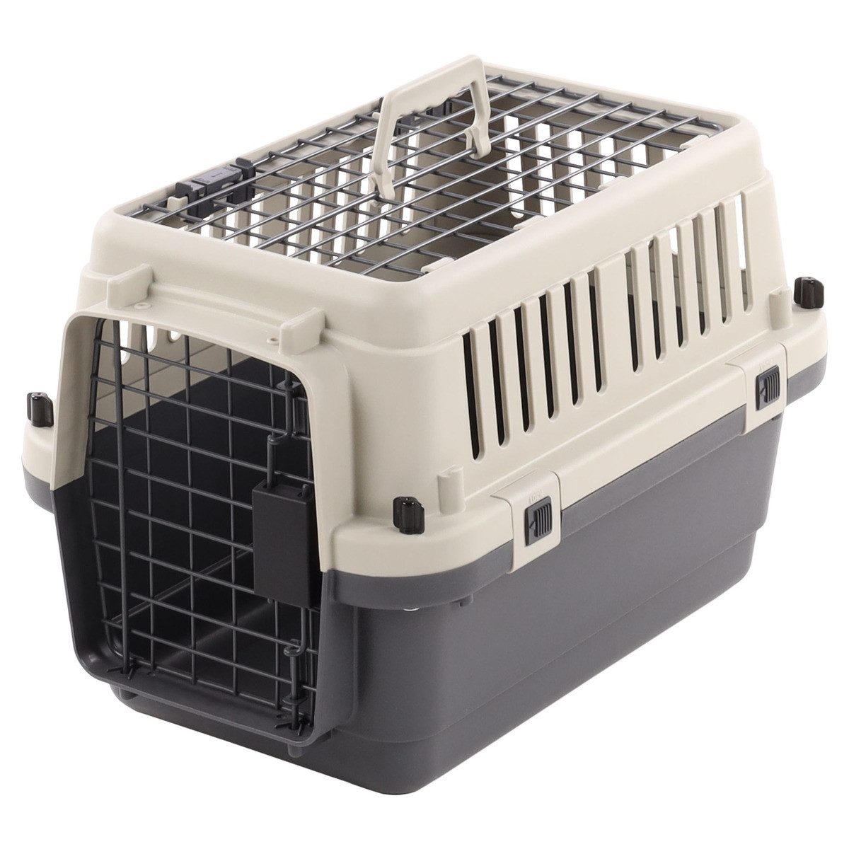 Flamingo Tiertransportbox Transportkäfig Neto grau für Katzen von Flamingo