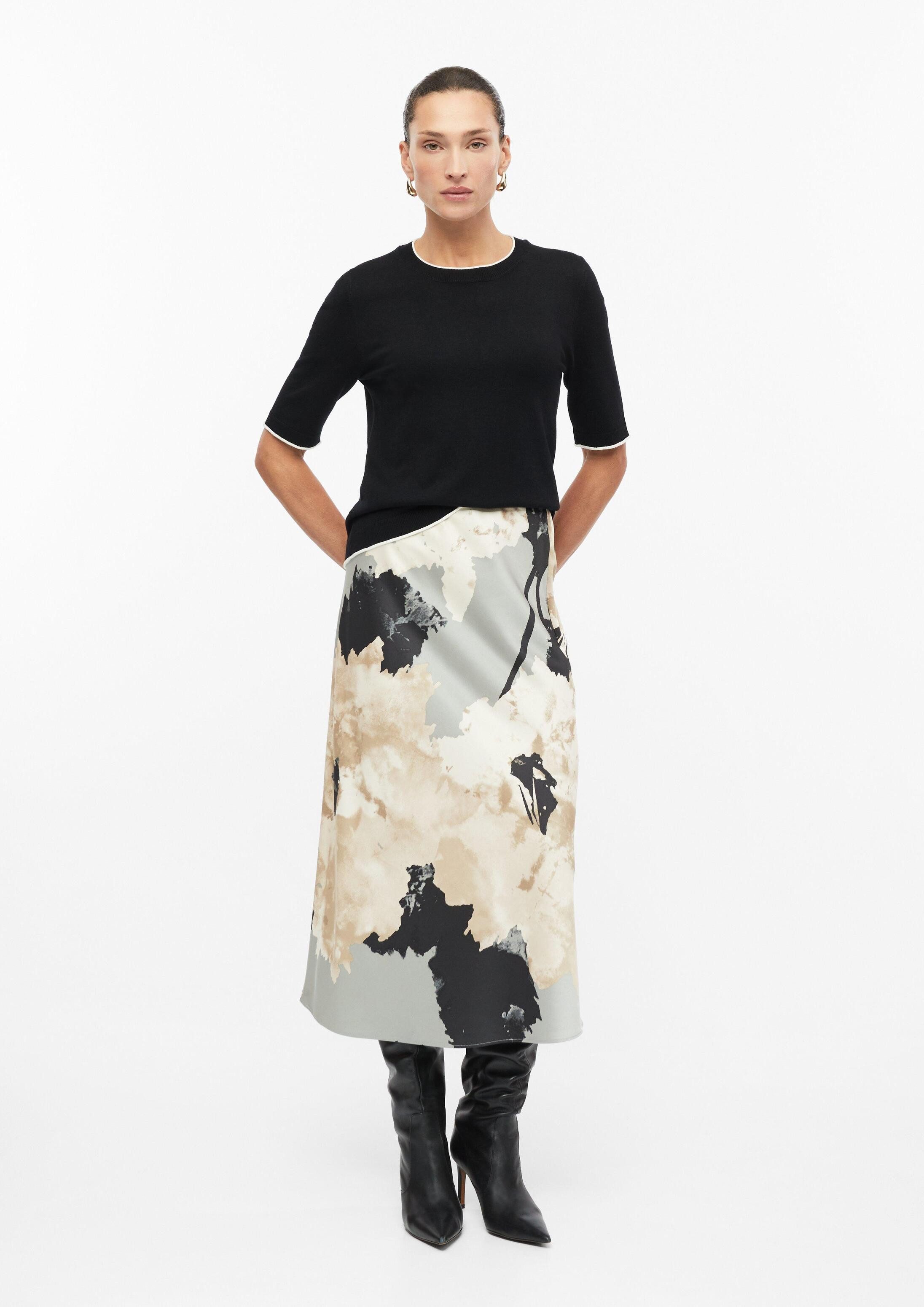 s.Oliver Midirock Rock Satinrock mit All-over-Print