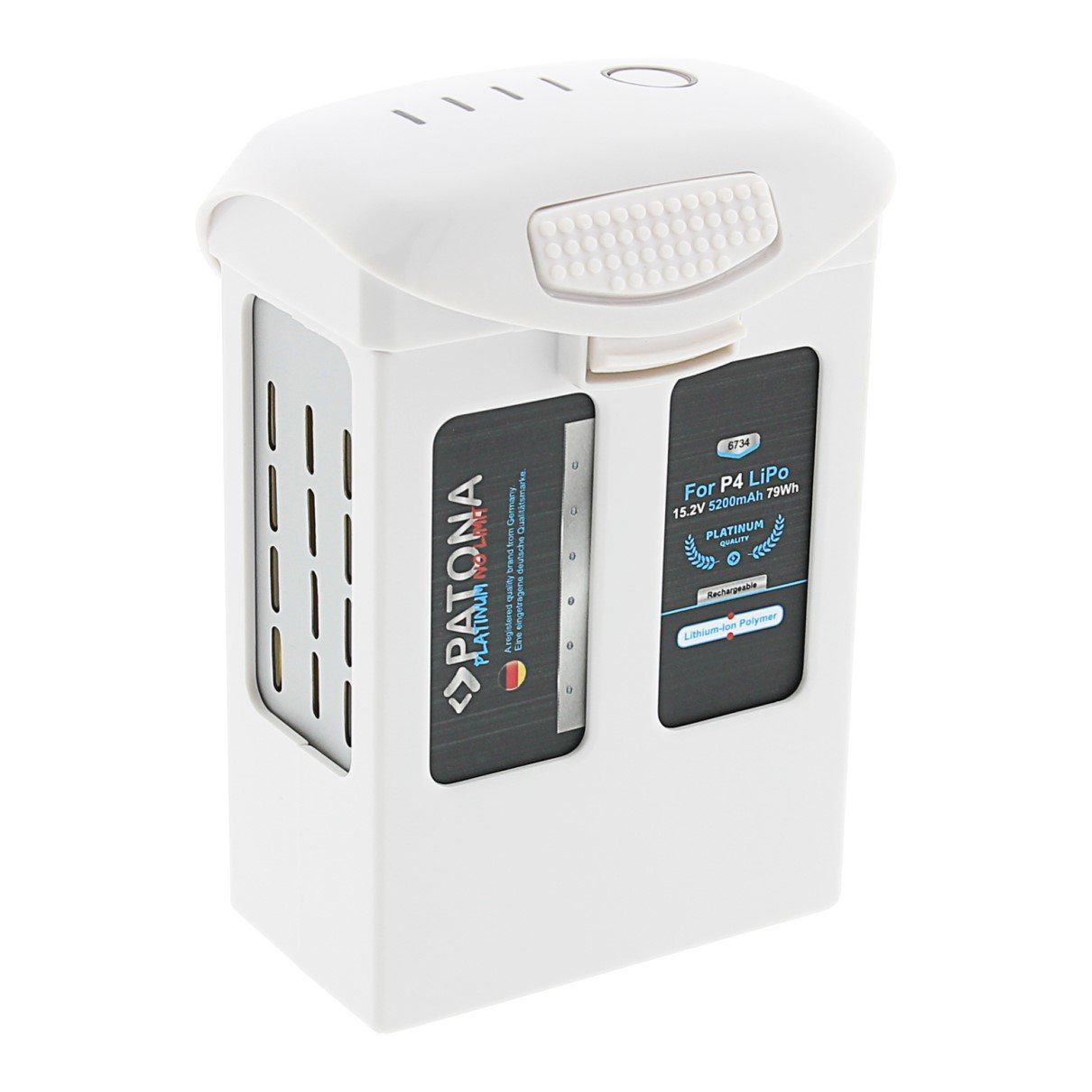 Patona Platinum Akku für DJI Phantom 4 Advanced Plus + Pro Obsidian 1650120 Drohnen-Akku Ersatz Drohnenakku 5200 mAh (15,2 V, 1 St), 100% kompatibel l maßgefertigte Passform l Überhitzungsschutz