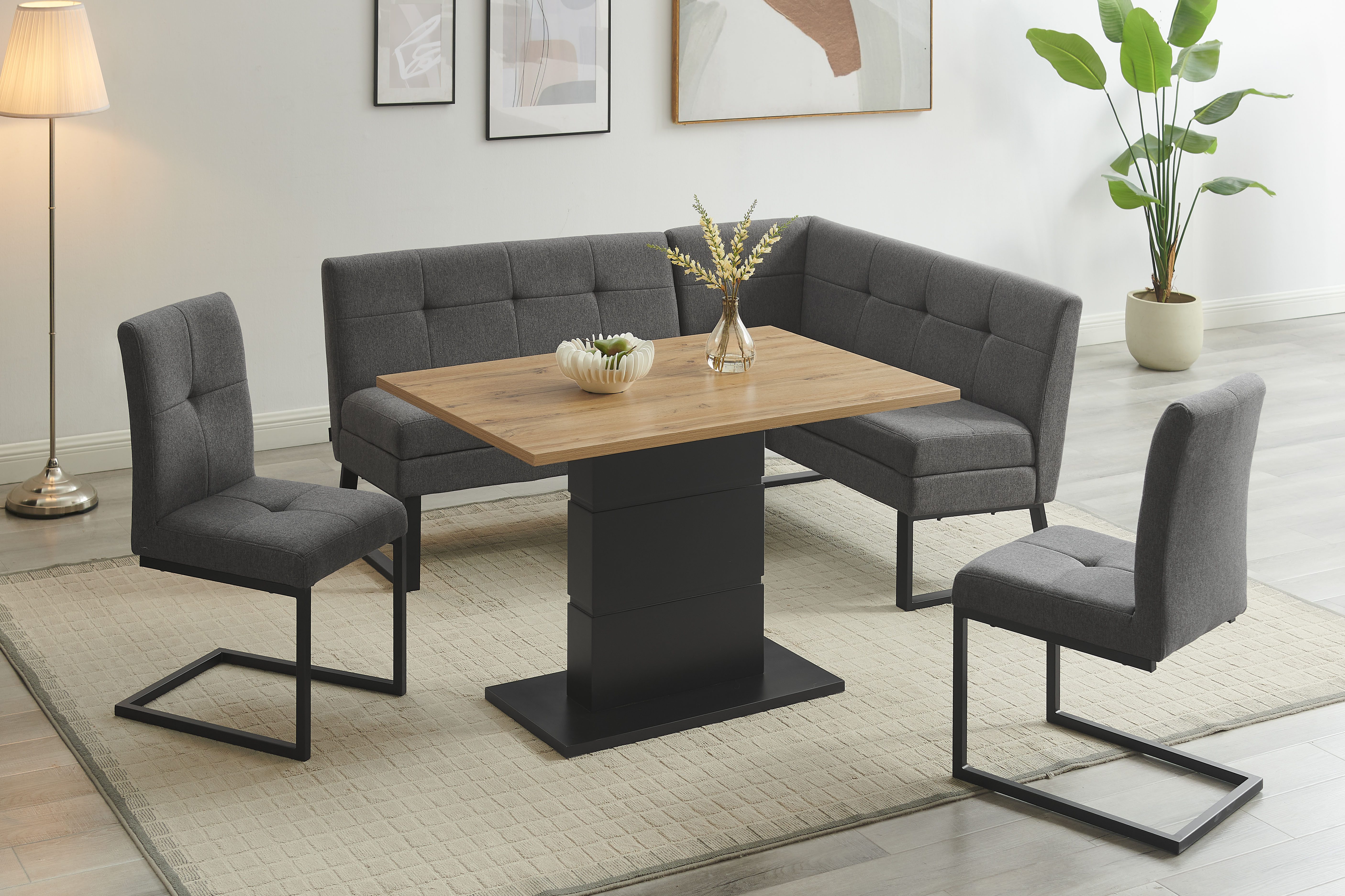 OTTO home Esszimmerstuhl Geranie Freischwinger, Schwingstuhl (Set, 2 St), mit 3D-Steppung, robustes Gestell, hochwertiger Stoff – Bild 5 von 5