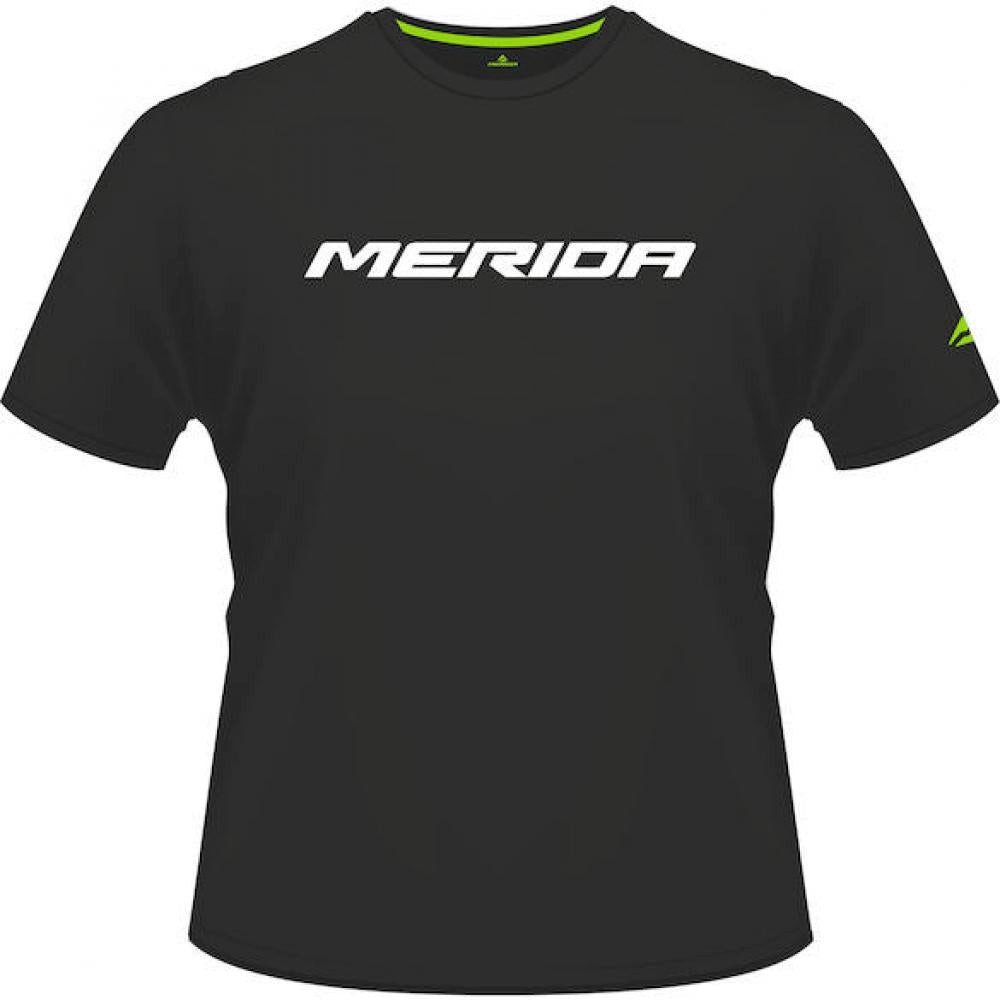 Merida Fahrradsattel Merida T-Shirt MERIDA Herren MY21 S Schwarz - leichtes Funktions-Shirt