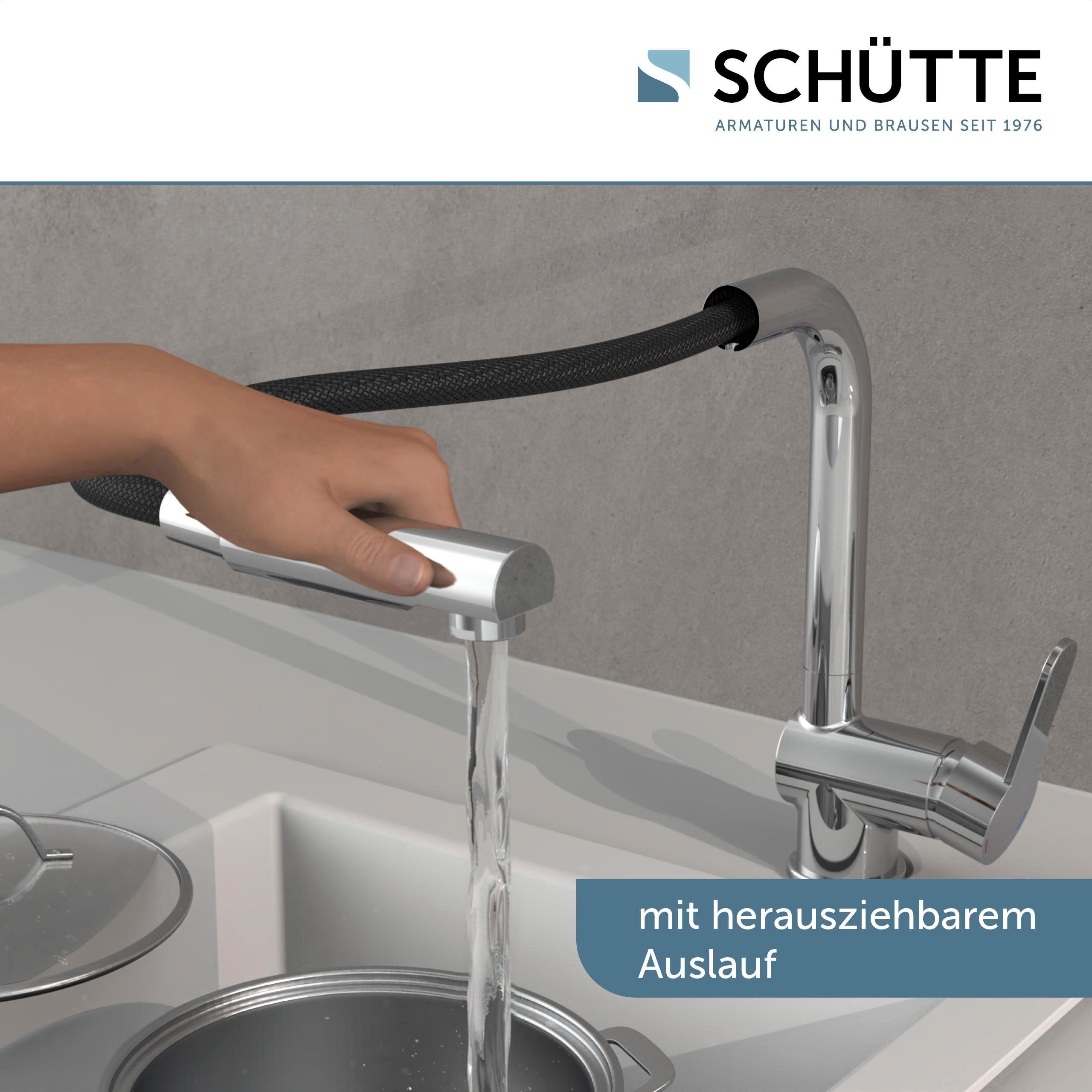 Spültischarmatur Niederdruck, chrom 360° Wasserhahn, Schütte Mischbatterie schwenkbarer London