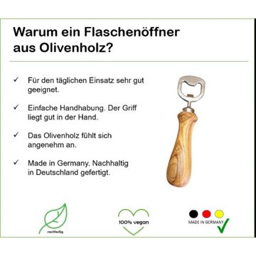 Olivenholz-erleben Flaschenöffner Flaschenöffner Big Boy mit Griff aus Olivenholz (1-tlg), liegt gut in der Hand