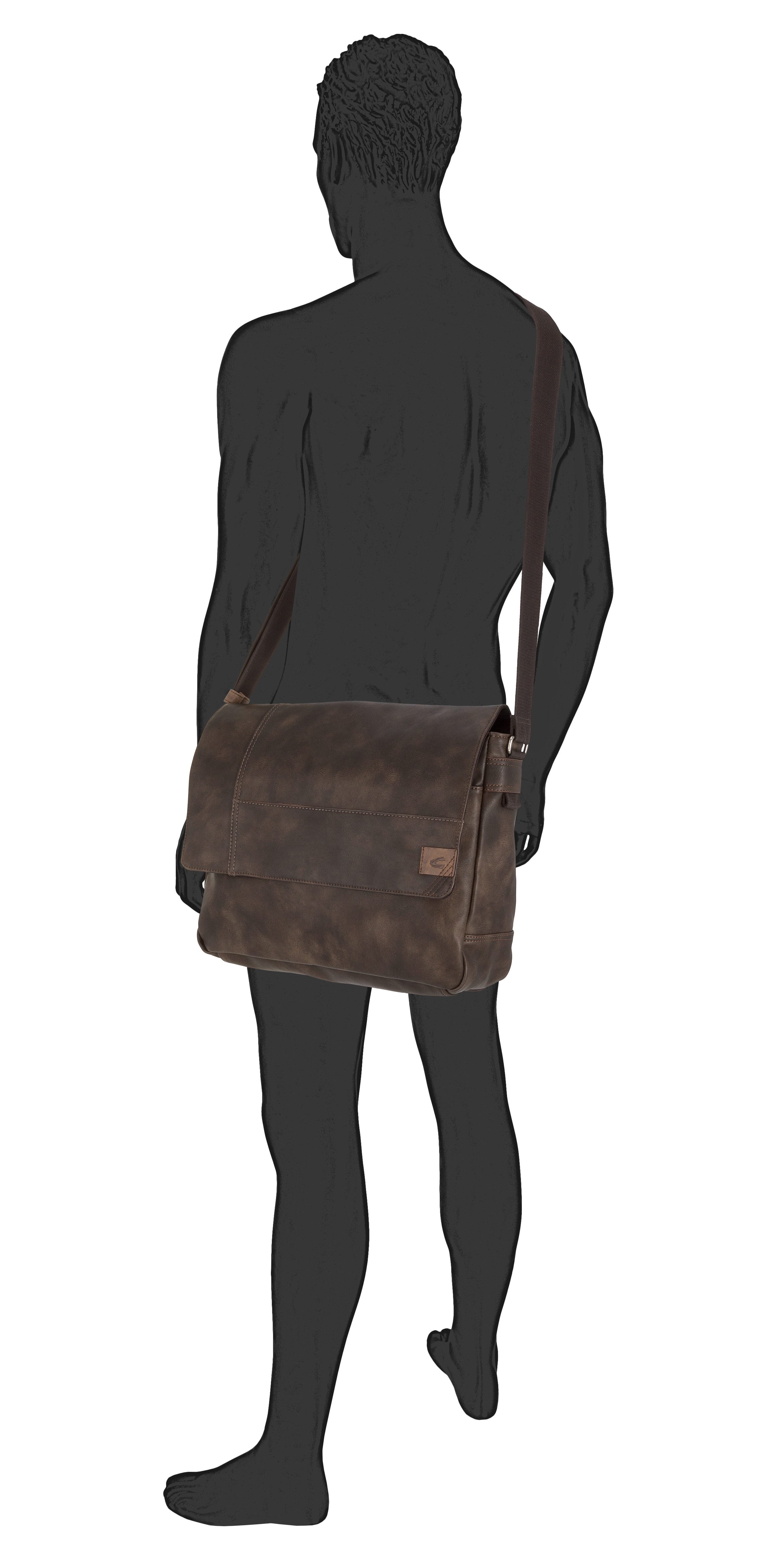 camel active Messenger Bag Laos, funktionaler Begleiter mit sportlichen Details ideal für den Alltag