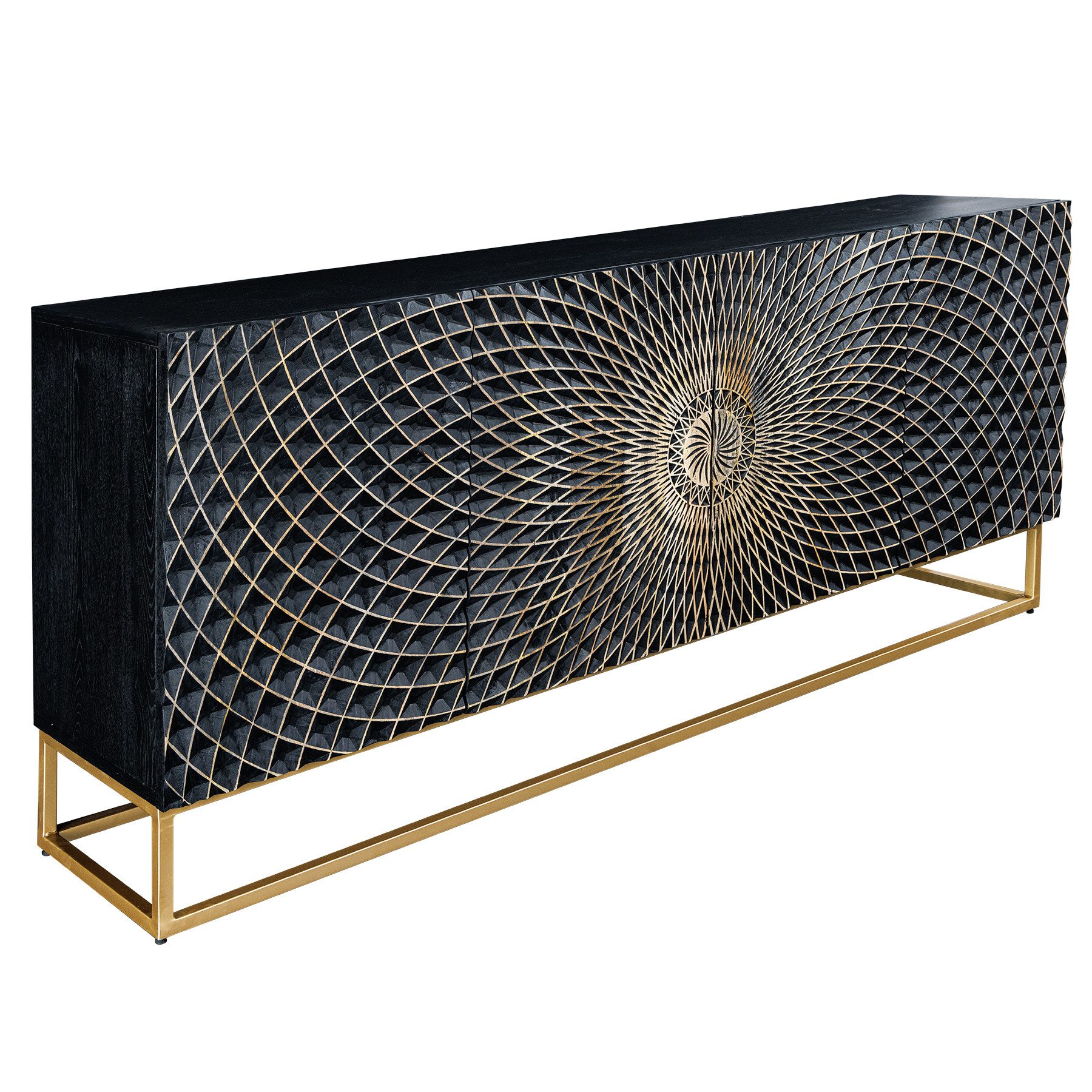 riess-ambiente Sideboard ILLUSION 180cm schwarz / günstig online kaufen