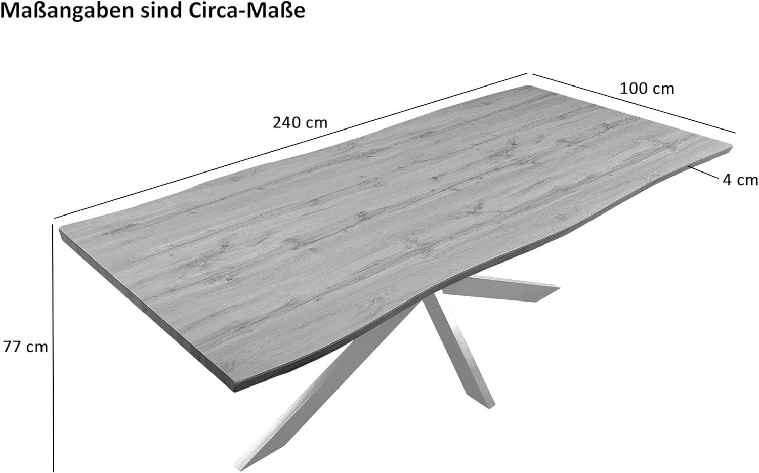 SAM® Esstisch TorbenS, verschiedene Holz-Optiken, Spider-Metallgestell, günstig online kaufen