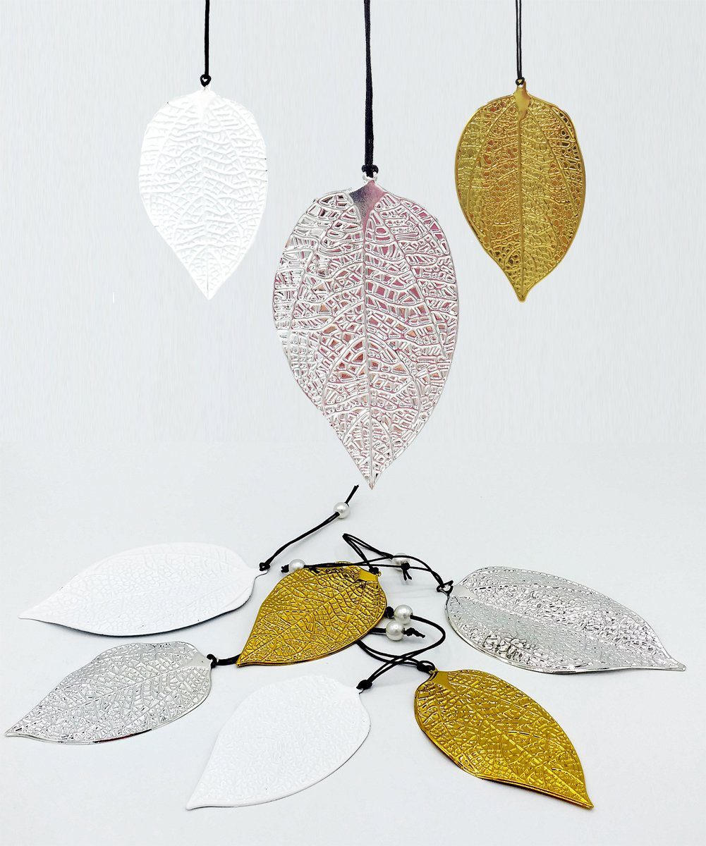 LB H&F Lilienburg Hängedekoration 9er SET Anhänger Blatt Blätter Herbst Deko Dekoration zum Hängen (Blätter Metall METALLBLÄTTER, Herbstblätter Dekoblätter zum Hängen Herbstdekoration modern), Fensterhänger Dekoanhänger Fensterschmuck Fensterdeko Frühling modern