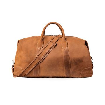 DRAKENSBERG Reisetasche Weekender »David« & Kulturbeutel »Ruby« Cognac, Bundle, aus Premium Leder für Damen und Herren