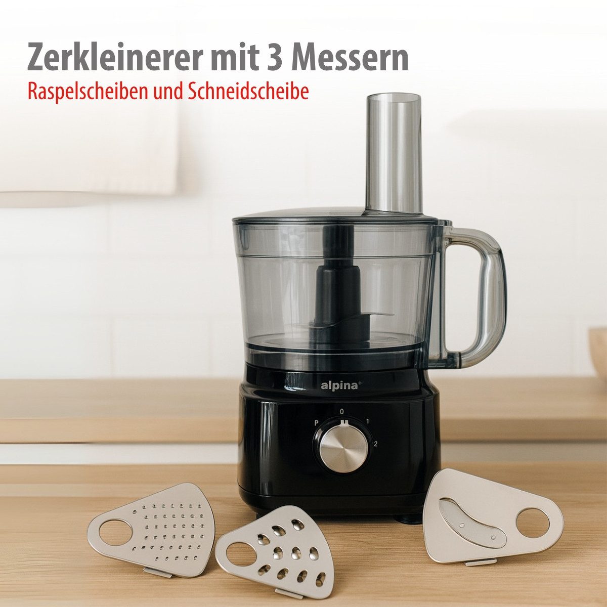 Alpina Standmixer alpina Küchenmaschine FP413GS - Mixer Smoothie Maker 1.8L, 750 W – Bild 3 von 5