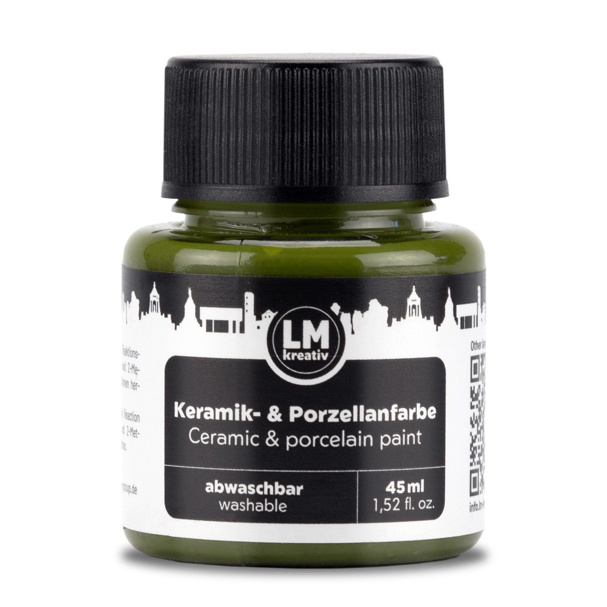 LM-Kreativ Porzellanfarbe Keramik- & Porzellanfarbe zum Bemalen von Porzellan, Keramik & Glas, für Porzellan, Keramik & Glas, wasserbasiert, gut deckend, mischbar