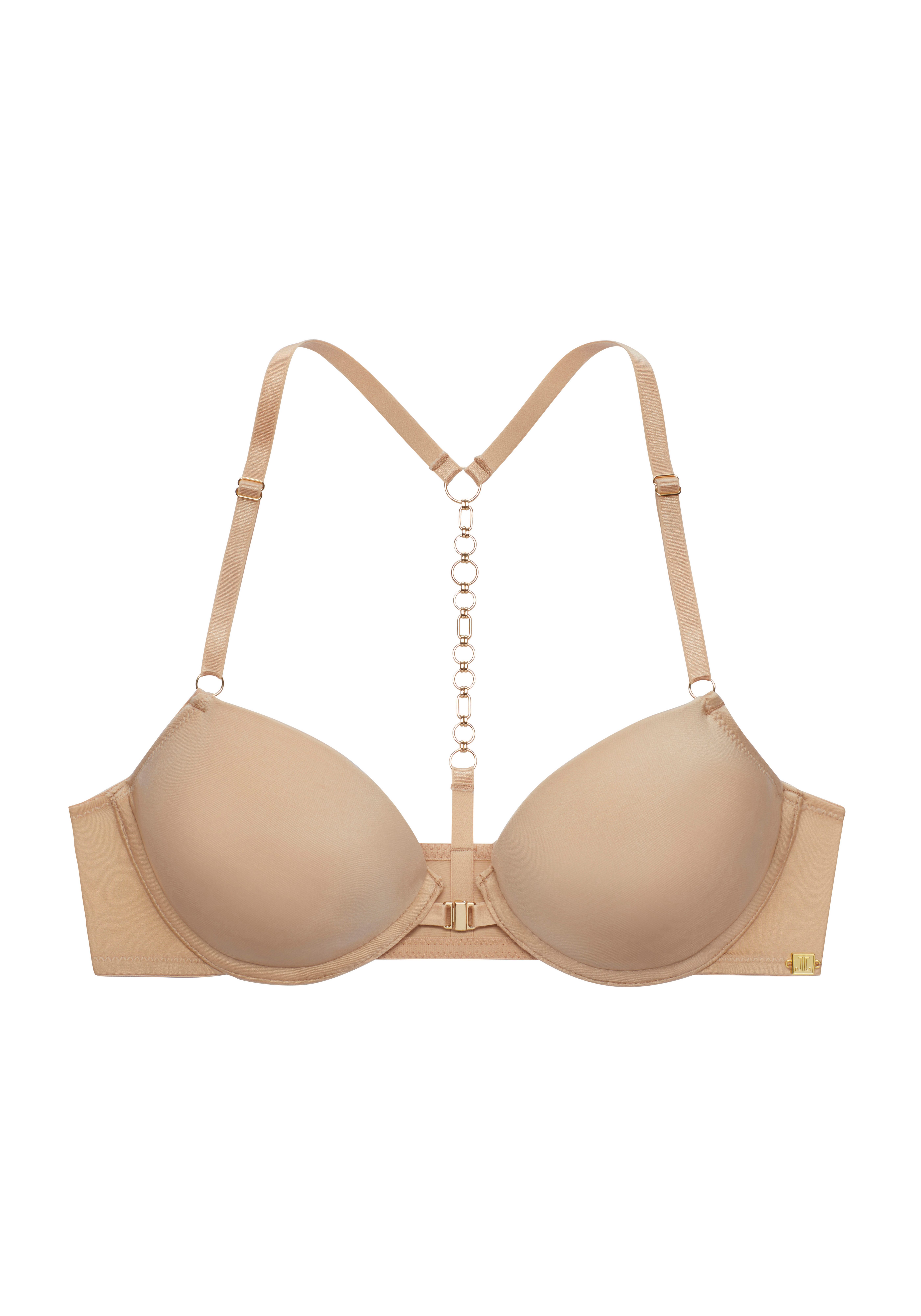 JETTE Push-up-BH mit Bügel und edlem Kettendetail hinten, sexy Dessous – Bild 2 von 5