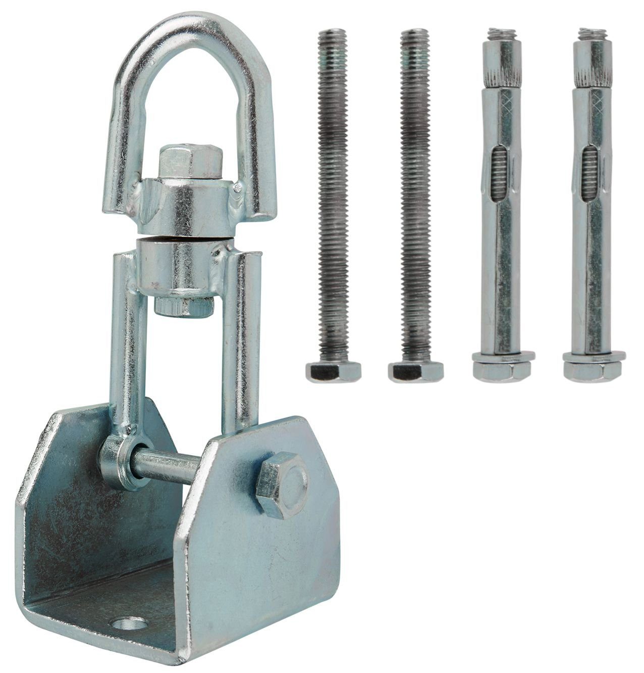 BAY-Sports Deckenhaken Schwerlast Deckenhaken Drehwirbel Boxsack +50 kg Boxsackhalterung, (mit Drehwirbel, Haevy), 50 kg Plus, Steel, Für Sandsack, Boxsack, Maisbirne, hoch belastbar