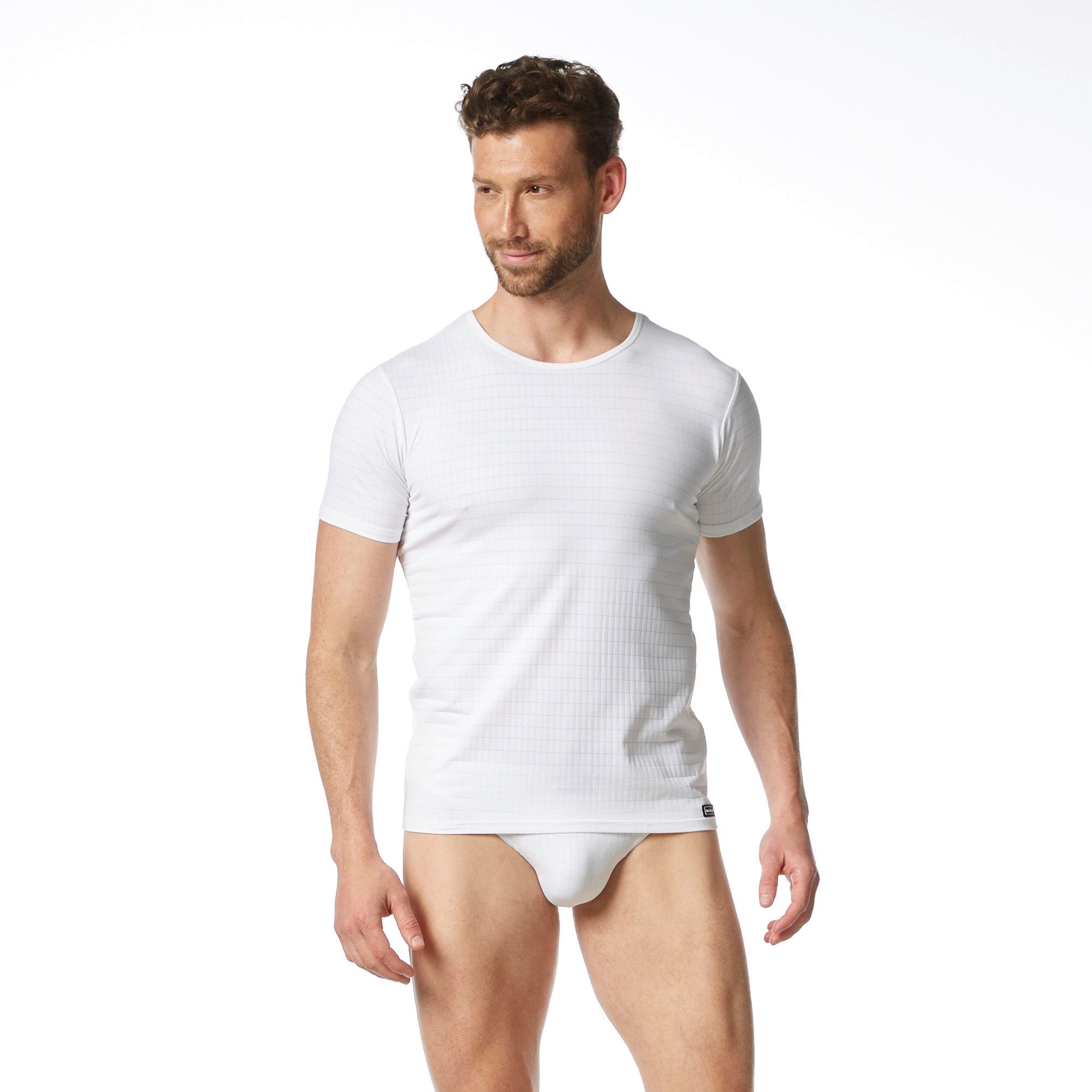 Bruno Banani Rundhalsshirt CHECK LINE 2.0 hüftbedeckend, elastisch günstig online kaufen