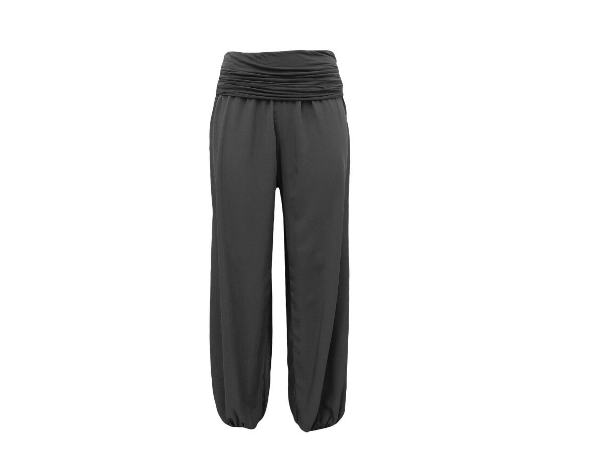 Aurela Damenmode Haremshose Pluderhose sommerlich leichte Yogahose luftige Sommerhose (1-tlg) unifarben, angenehmer Tuchstoff