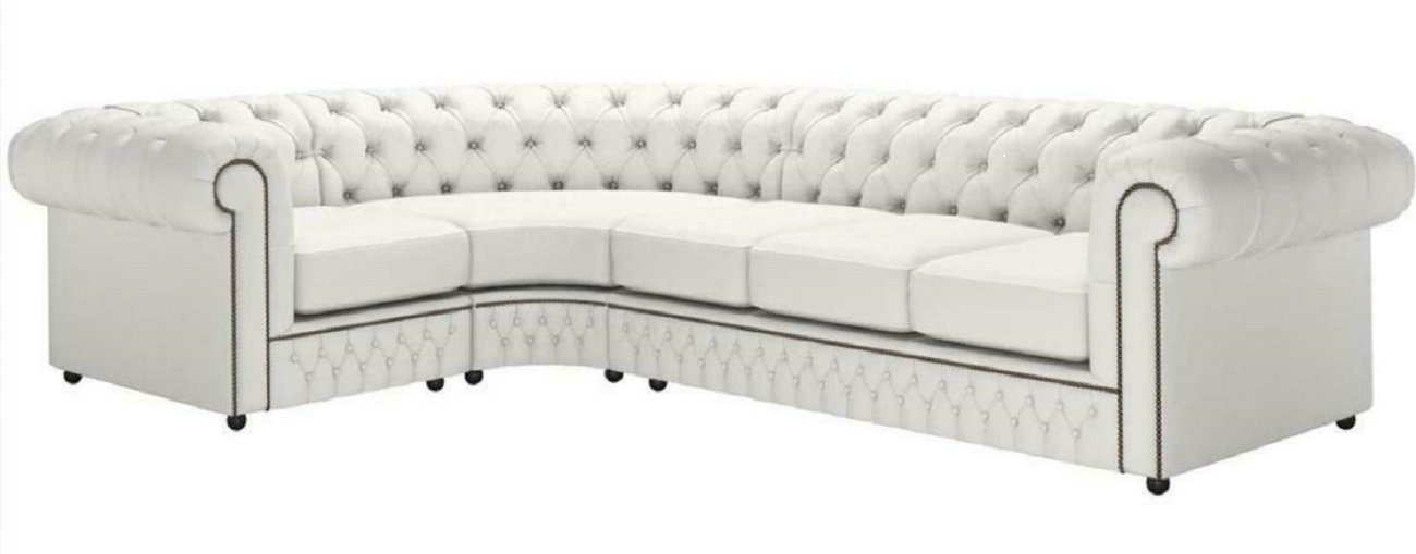 Design Möbel Ecksofa, Chesterfield Couch mit Polster Weiß Ecksofa Sessel Luxus JVmoebel Sofa