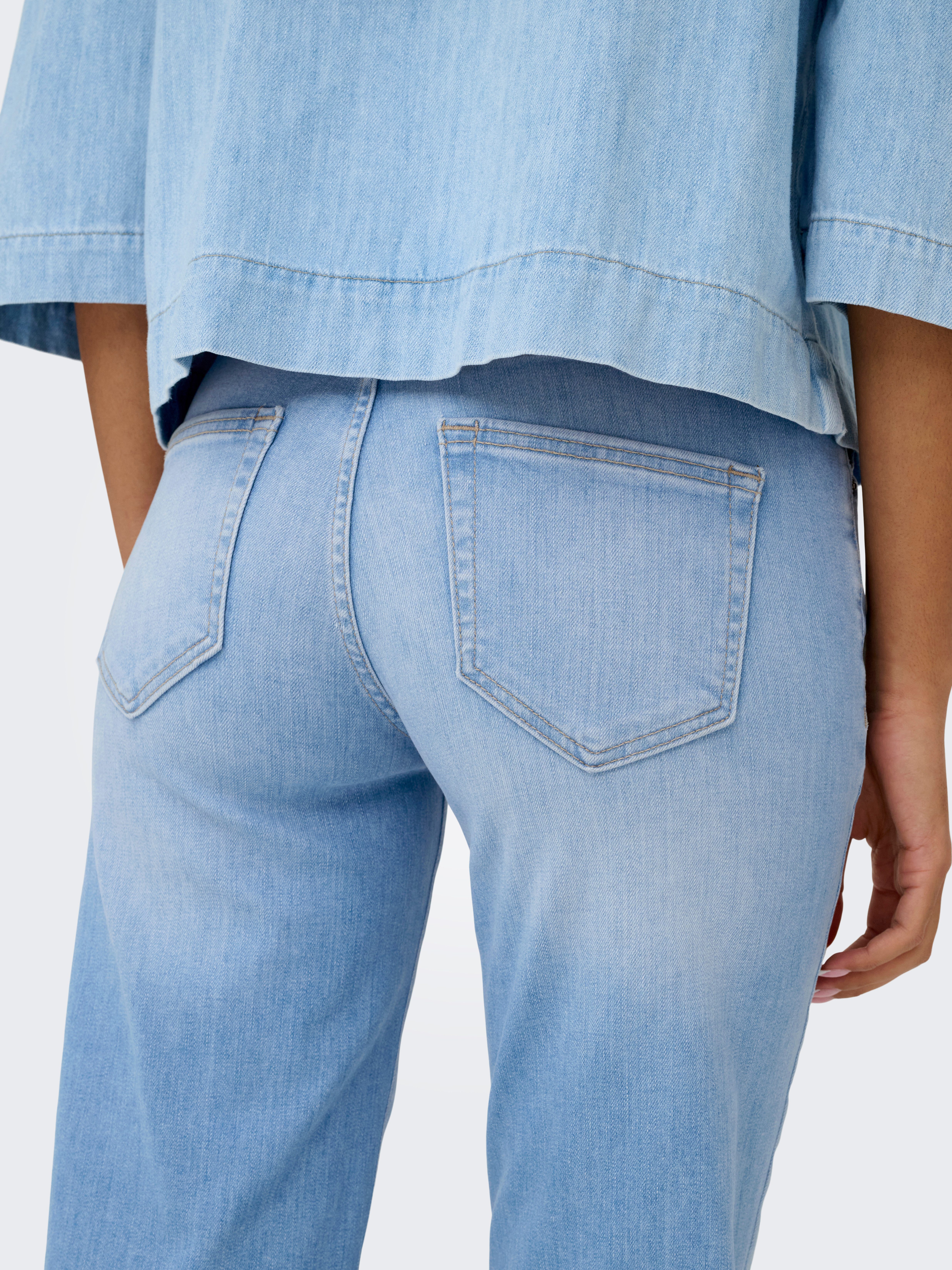 ONLY Straight-Jeans ONLBLUSH MID STRAIGHT DNM REA828 NOOS mittlere Leibhöhe, gerade Beinform, helle Waschung